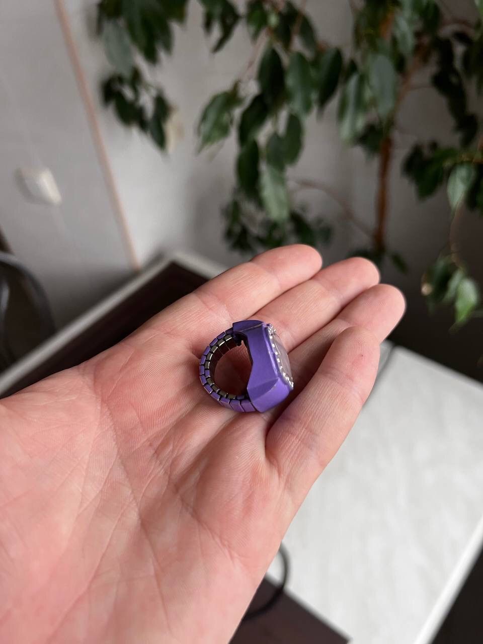 Japanese Brand × Vintage Purple Watch Ring - Adjustable Futuristic Japanes style mini Size ONE SIZE - 7 Thumbnail