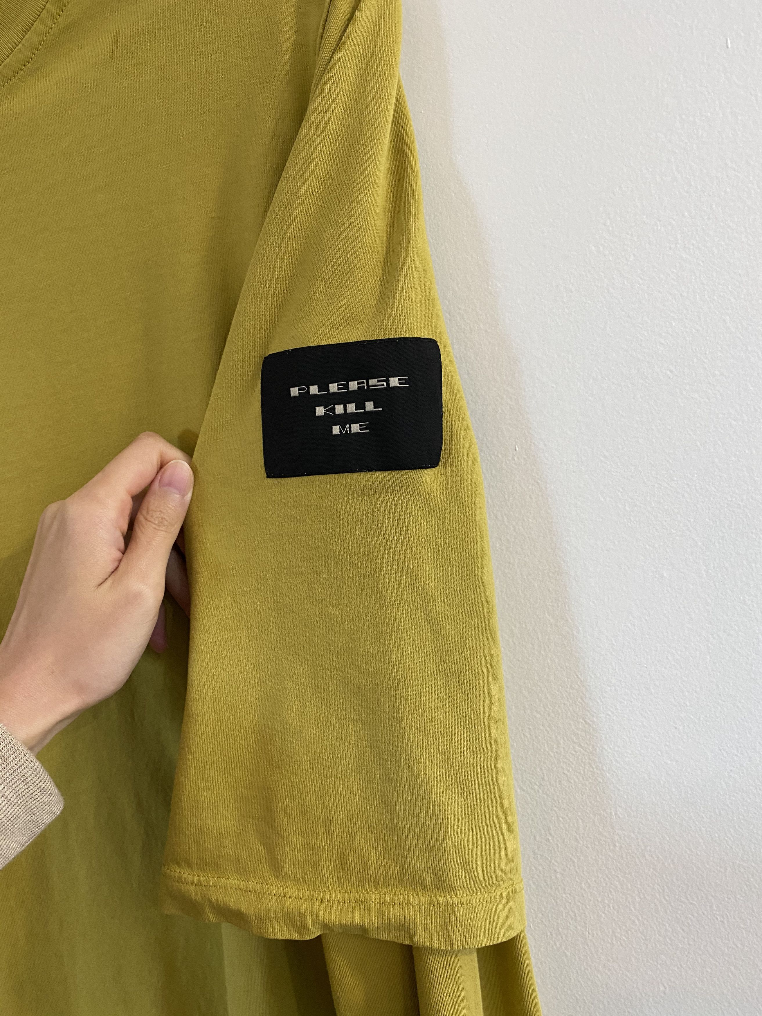 image of Rick Owens "hustler Tee" // Lamyland // "please Kill Me" in Acid, Men's (Size Small)