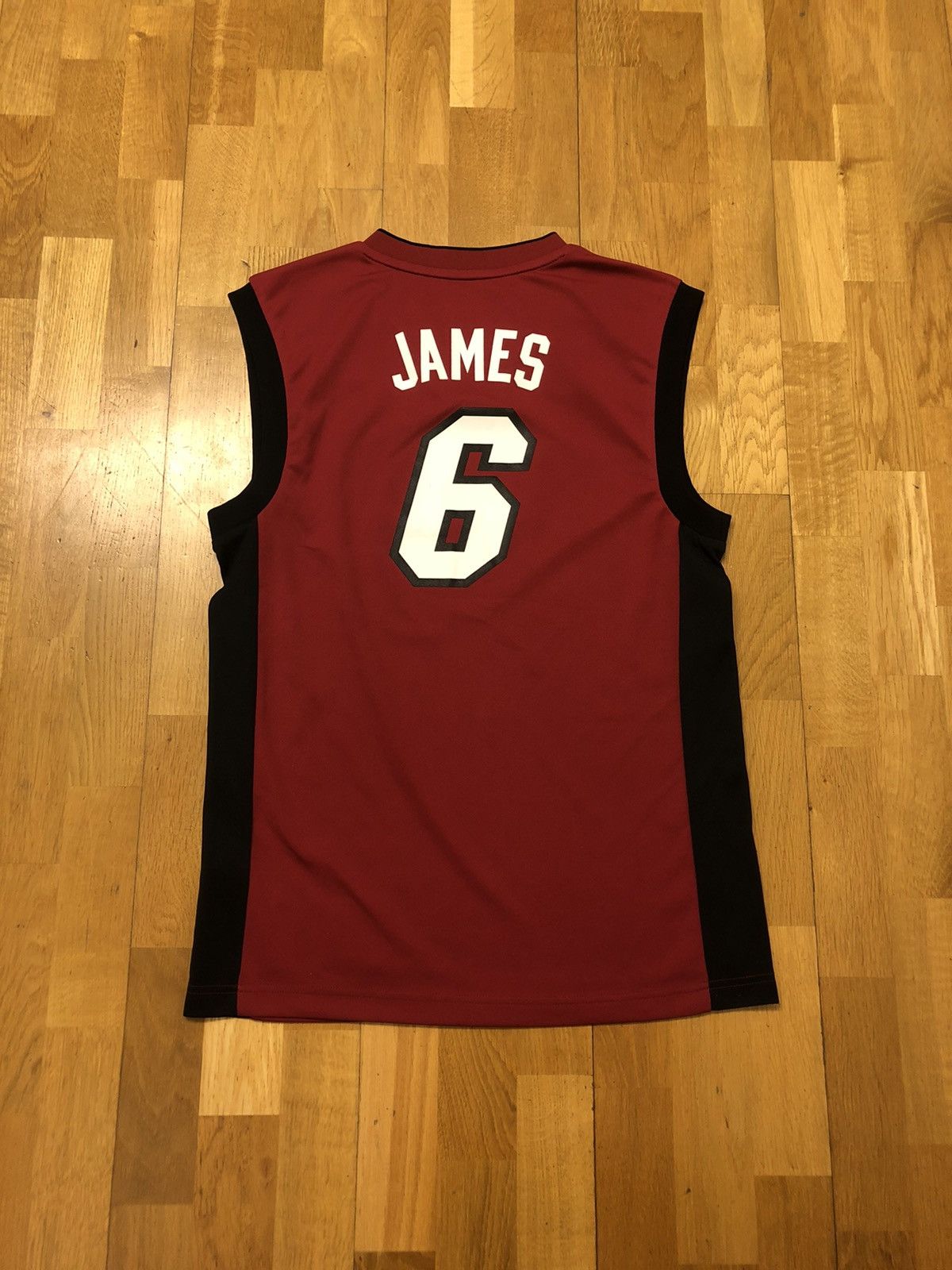 LEBRON JAMES #6 MIAMI HEAT ADIDAS NBA AWAY BASKETBALL JERSEY