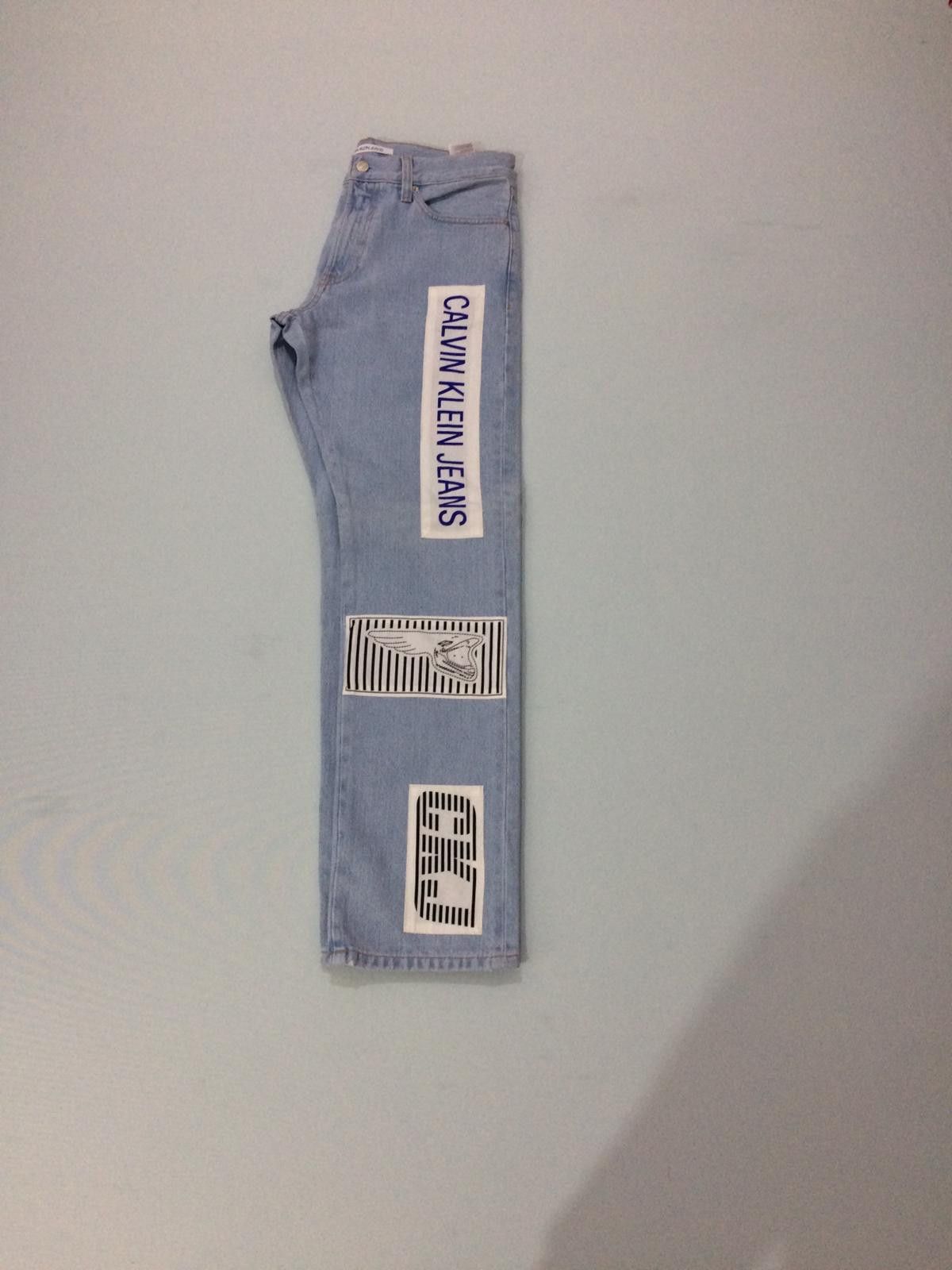Calvin Klein Calvin Klein Patch Light Stone Unisex Jeans Size US 32 / EU 48 - 5 Thumbnail
