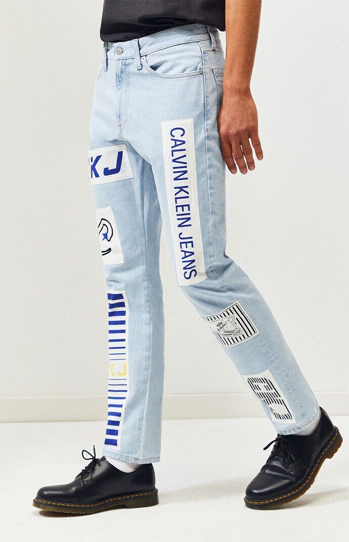 Calvin Klein Calvin Klein Patch Light Stone Unisex Jeans Size US 32 / EU 48 - 2 Thumbnail