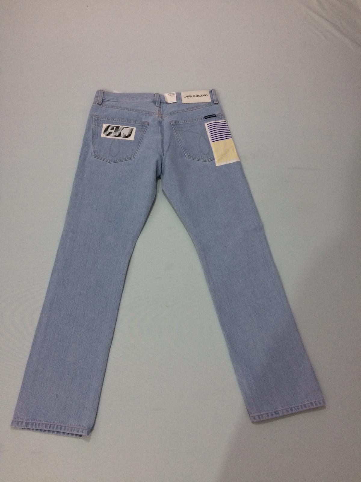 Calvin Klein Calvin Klein Patch Light Stone Unisex Jeans Size US 32 / EU 48 - 6 Thumbnail