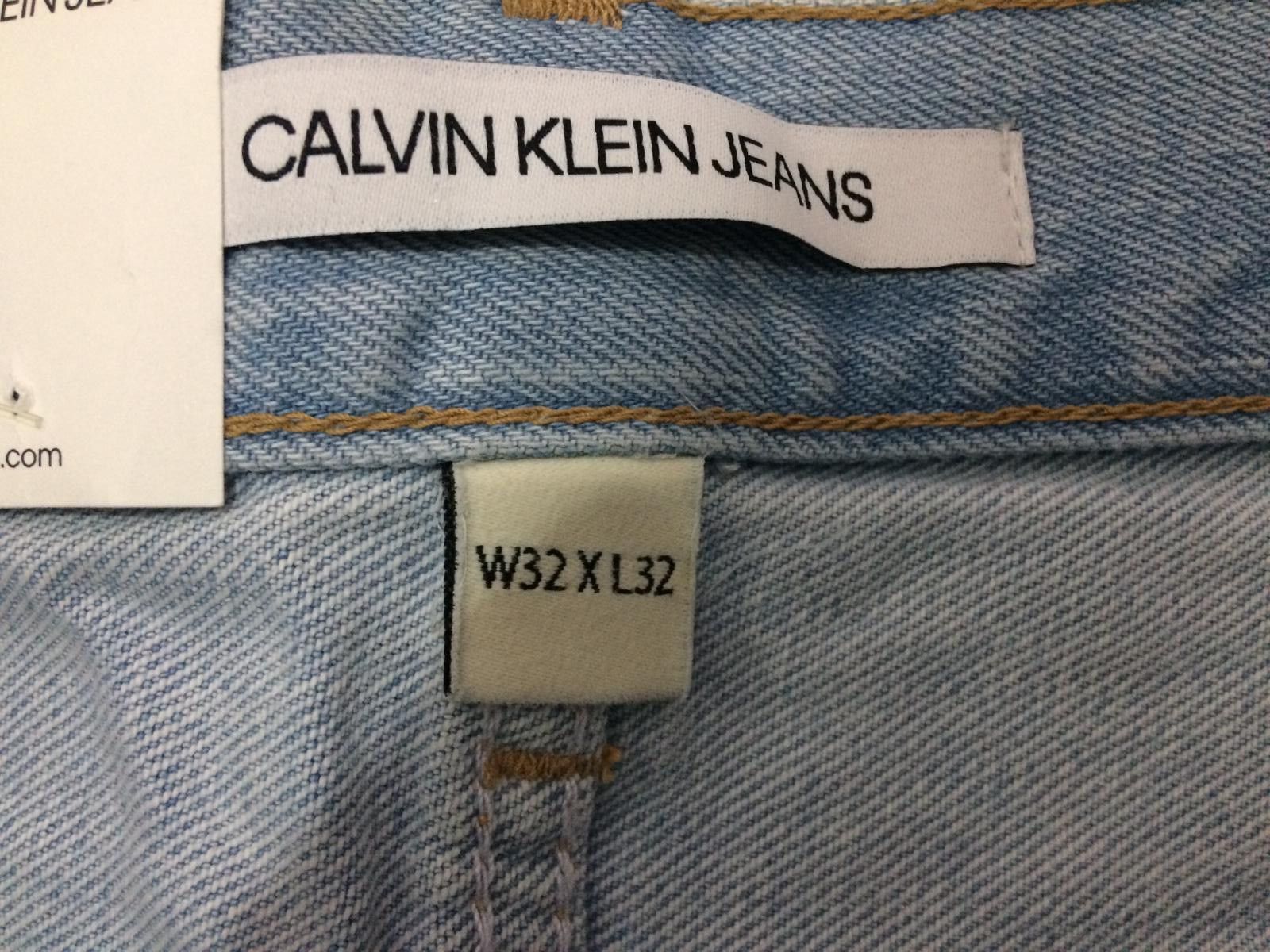 Calvin Klein Calvin Klein Patch Light Stone Unisex Jeans Size US 32 / EU 48 - 4 Thumbnail