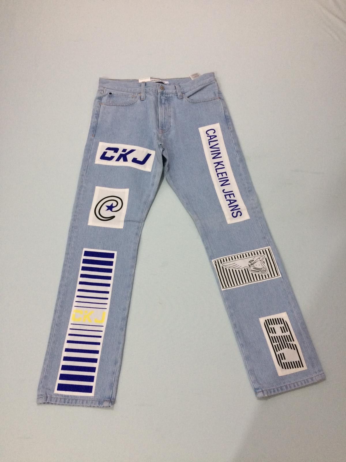 Calvin Klein Calvin Klein Patch Light Stone Unisex Jeans Size US 32 / EU 48 - 3 Thumbnail
