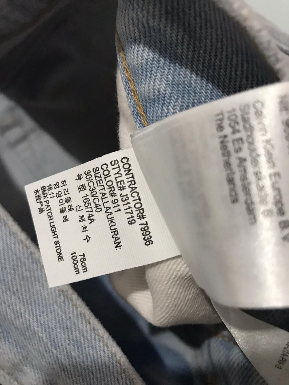 Calvin Klein Calvin Klein Patch Light Stone Unisex Jeans Size US 30 / EU 46 - 5 Thumbnail