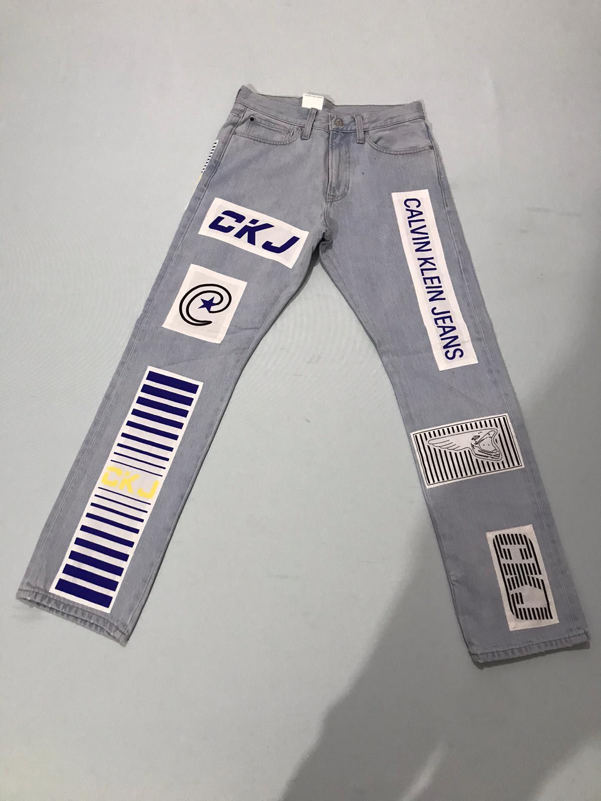 Calvin Klein Calvin Klein Patch Light Stone Unisex Jeans Size US 30 / EU 46 - 3 Thumbnail