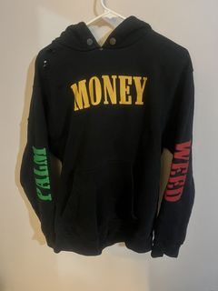 Palm angels money weed hoodie hot sale