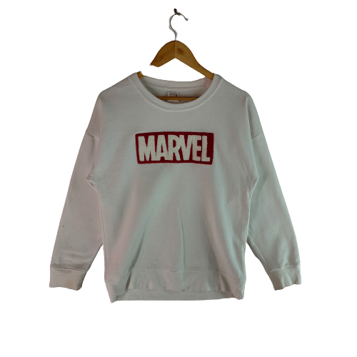 Marvel Comics MARVEL Big Embroidery Spell Out White Sweatshirt Size US M / EU 48-50 / 2 - 1 Thumbnail