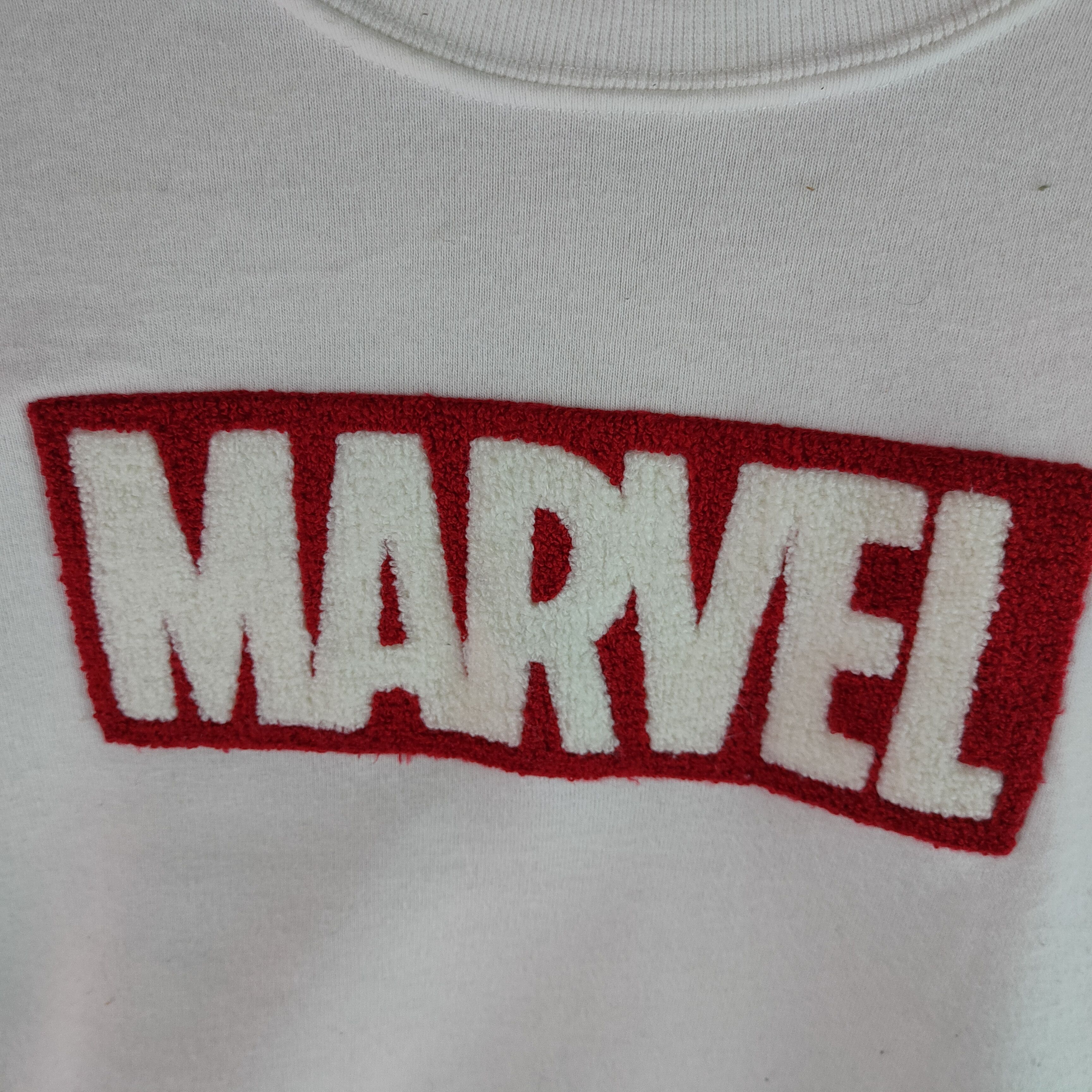 Marvel Comics MARVEL Big Embroidery Spell Out White Sweatshirt Size US M / EU 48-50 / 2 - 2 Thumbnail