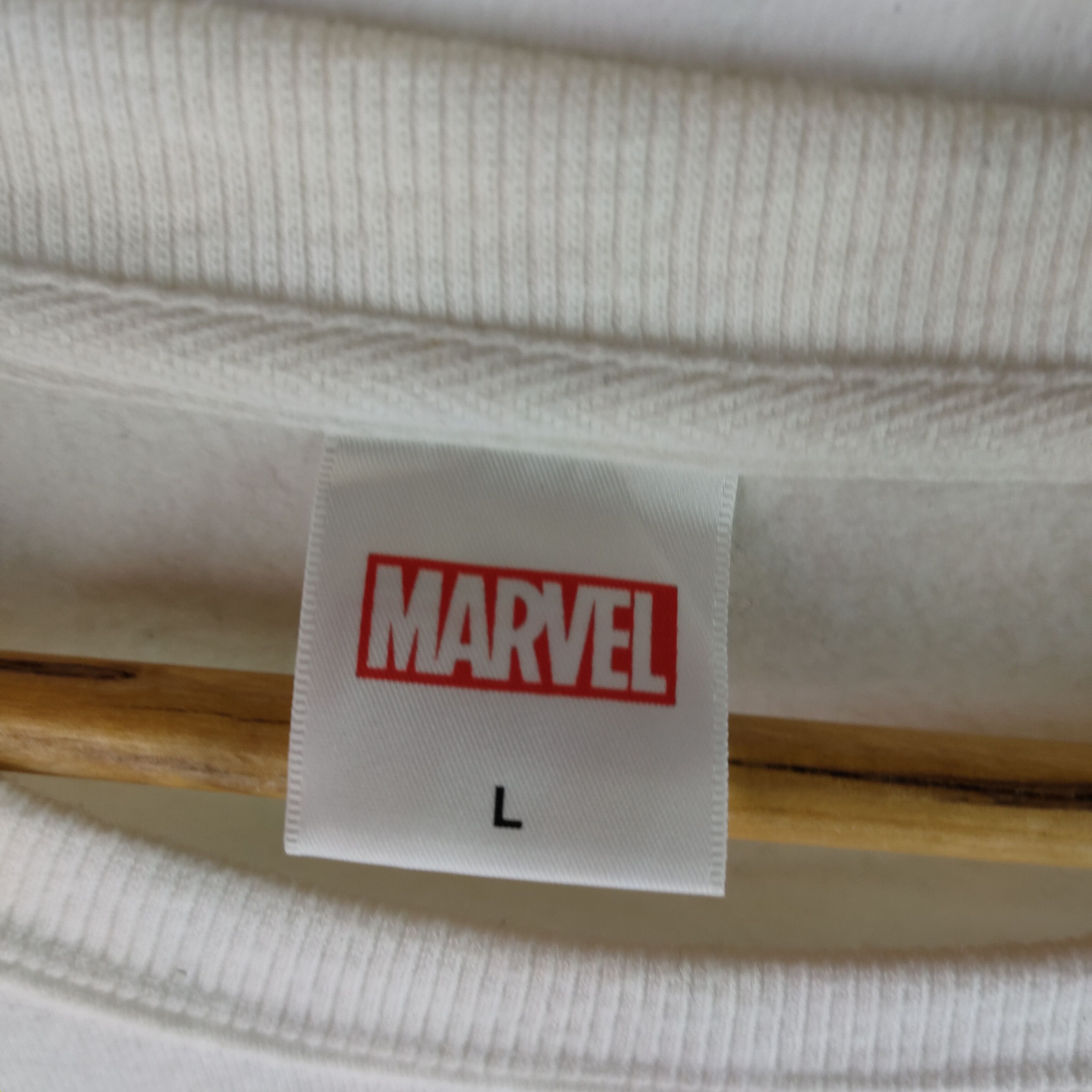 Marvel Comics MARVEL Big Embroidery Spell Out White Sweatshirt Size US M / EU 48-50 / 2 - 3 Thumbnail