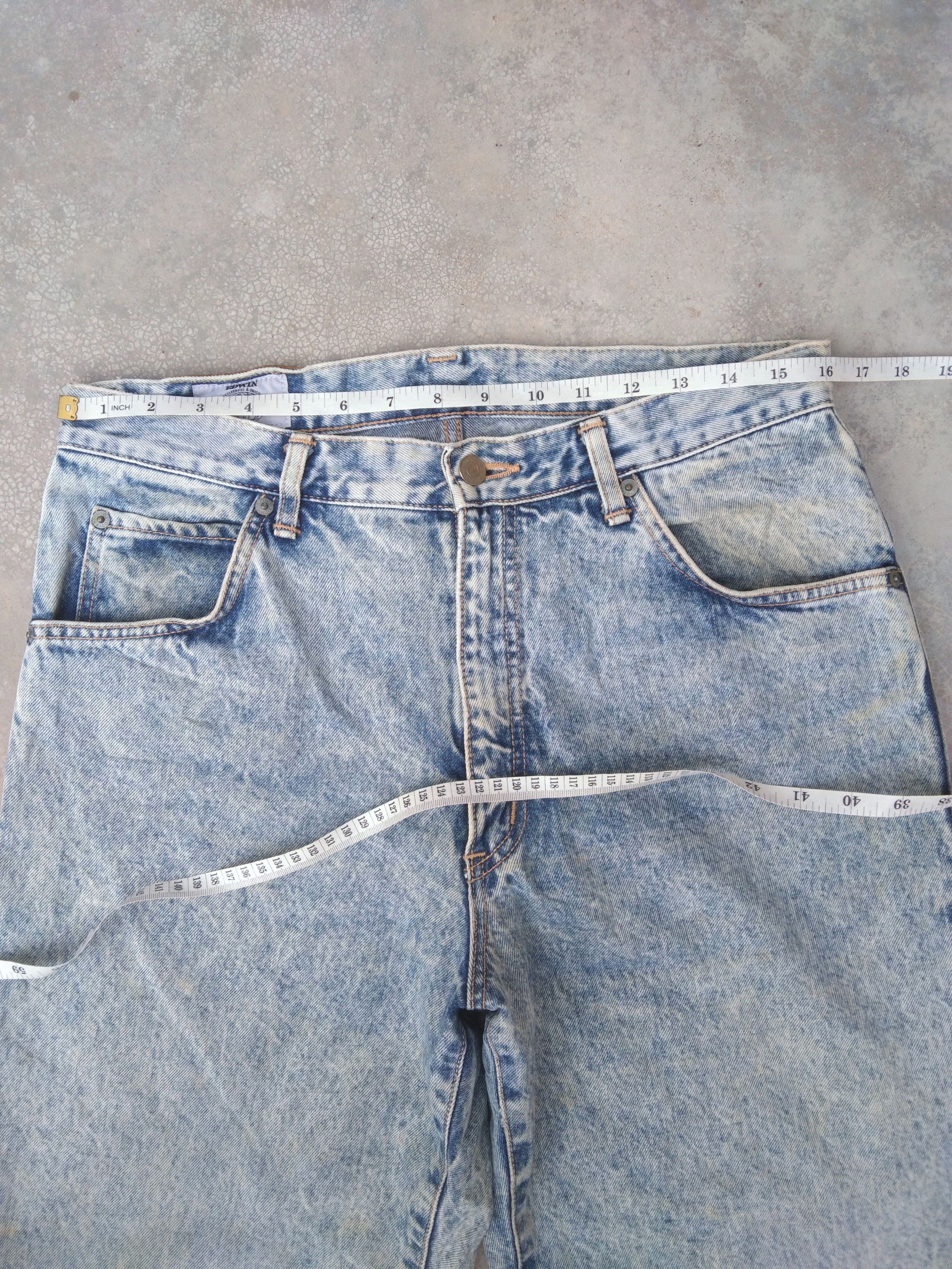 Japanese Brand Vintage Acid Blue Wash Edwin Relaxed Fit Jeans 32x31 Size US 32 / EU 48 - 4 Thumbnail
