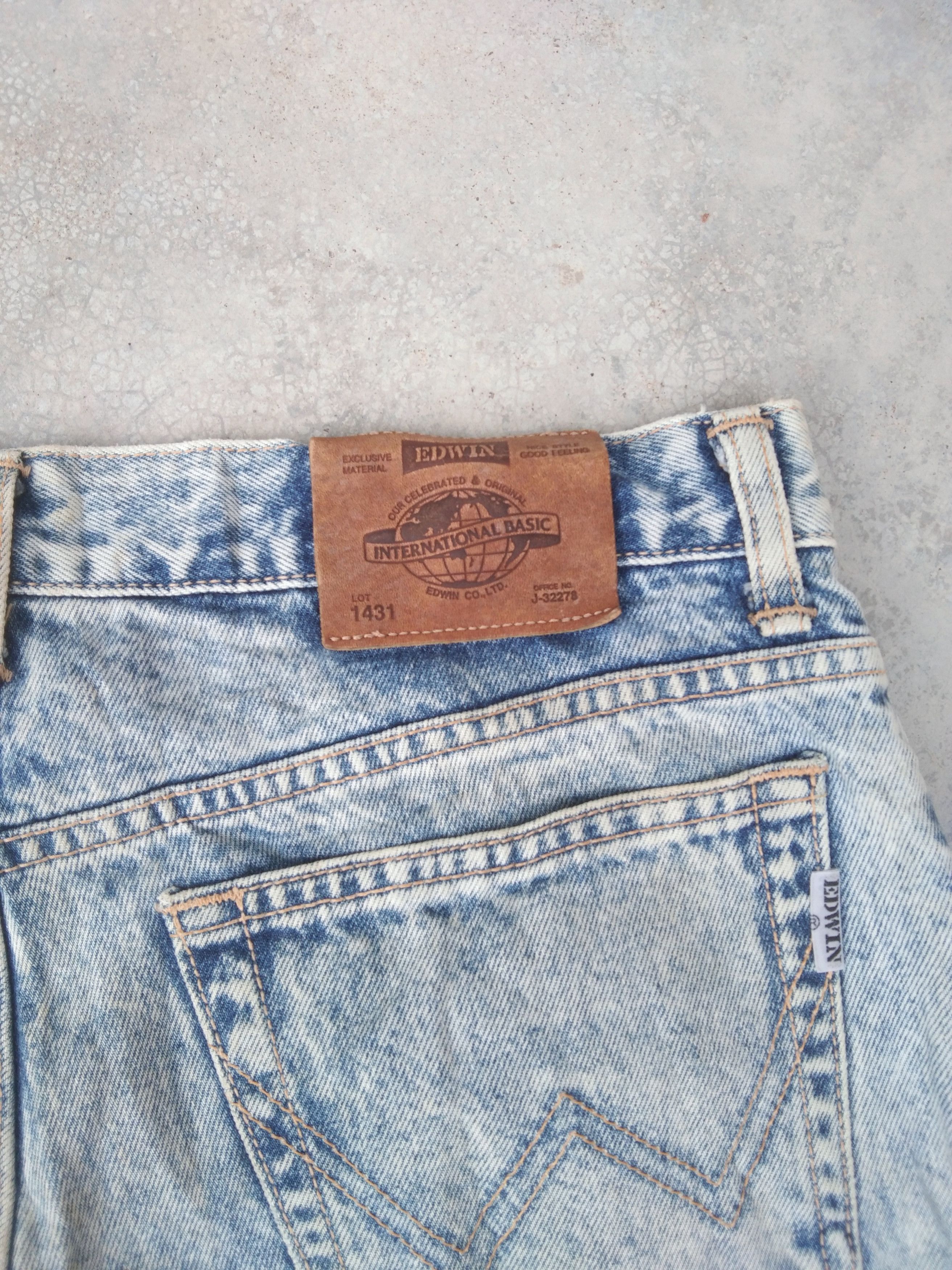 Japanese Brand Vintage Acid Blue Wash Edwin Relaxed Fit Jeans 32x31 Size US 32 / EU 48 - 3 Thumbnail