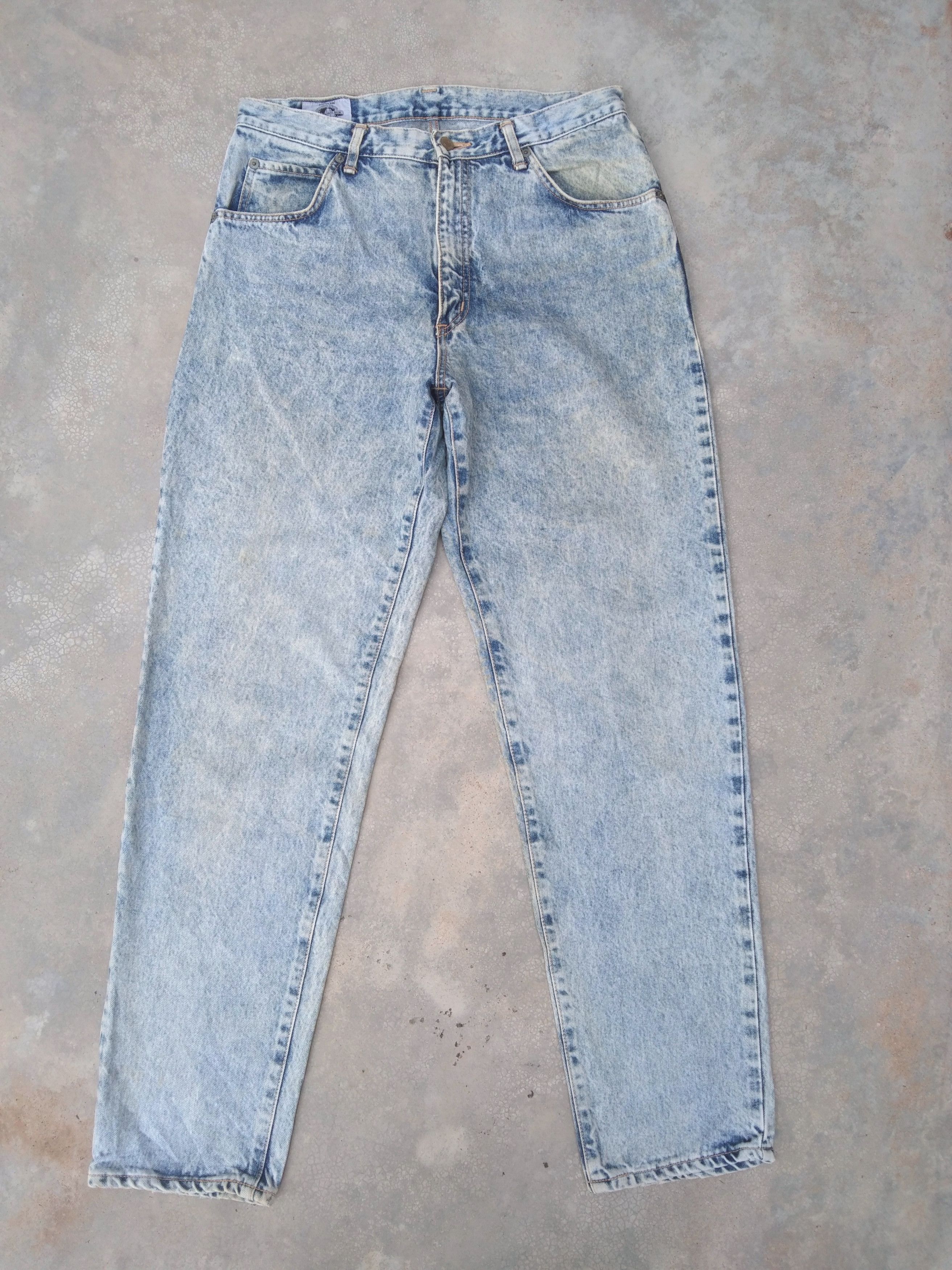 Vintage Acid Blue Wash Edwin Relaxed Fit Jeans 32x31