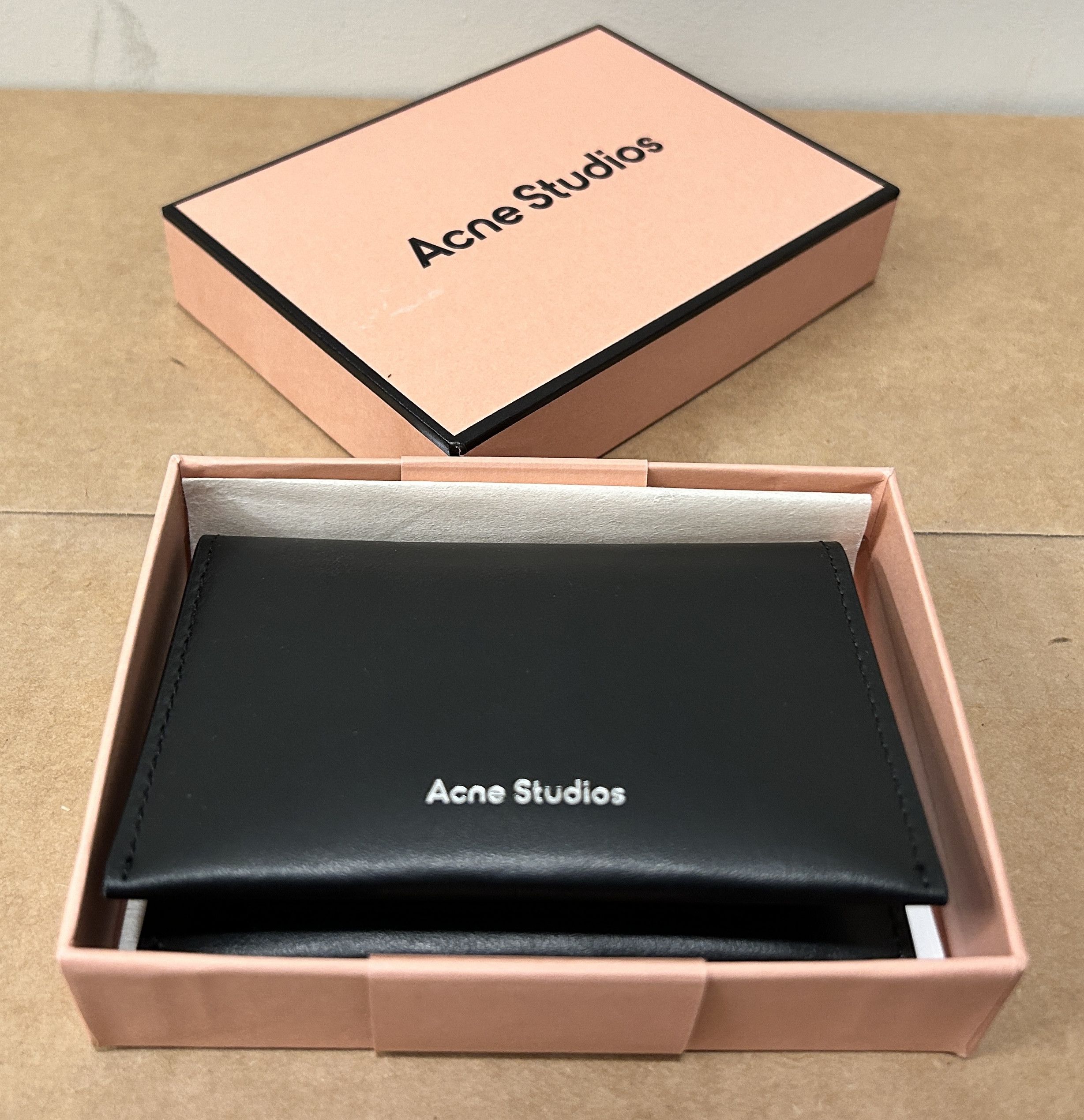 Acne Studios ACNE STUDIOS LEATHER CARD CASE WALLET BLACK Size ONE SIZE - 1 Thumbnail
