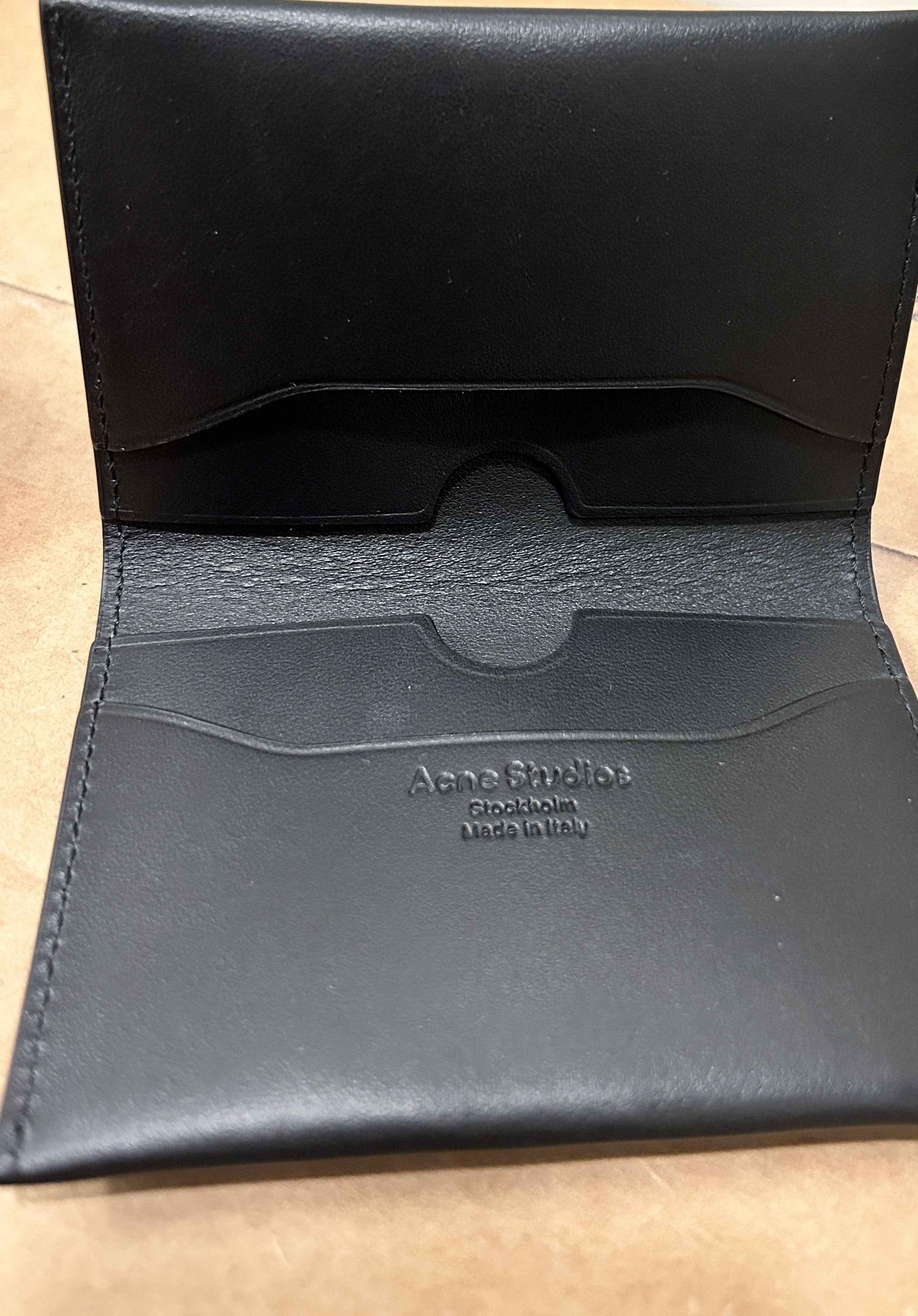 Acne Studios ACNE STUDIOS LEATHER CARD CASE WALLET BLACK Size ONE SIZE - 4 Thumbnail