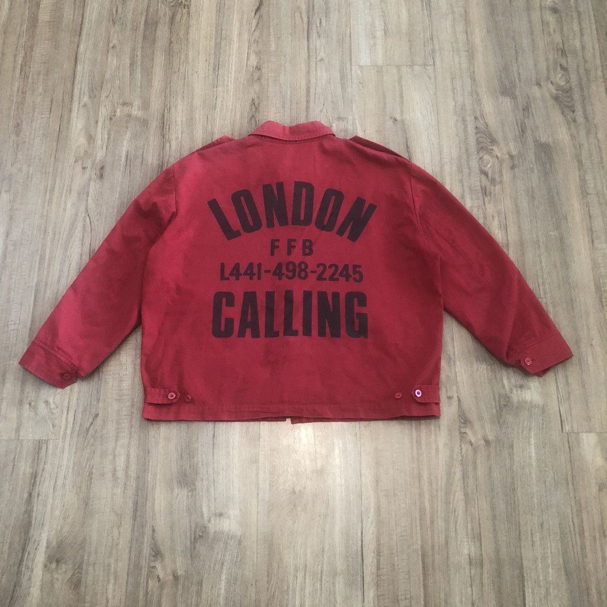 45rpm Vintage London Calling 45 RPM Jacket Punk Red The Clash Size US M / EU 48-50 / 2 - 1 Thumbnail