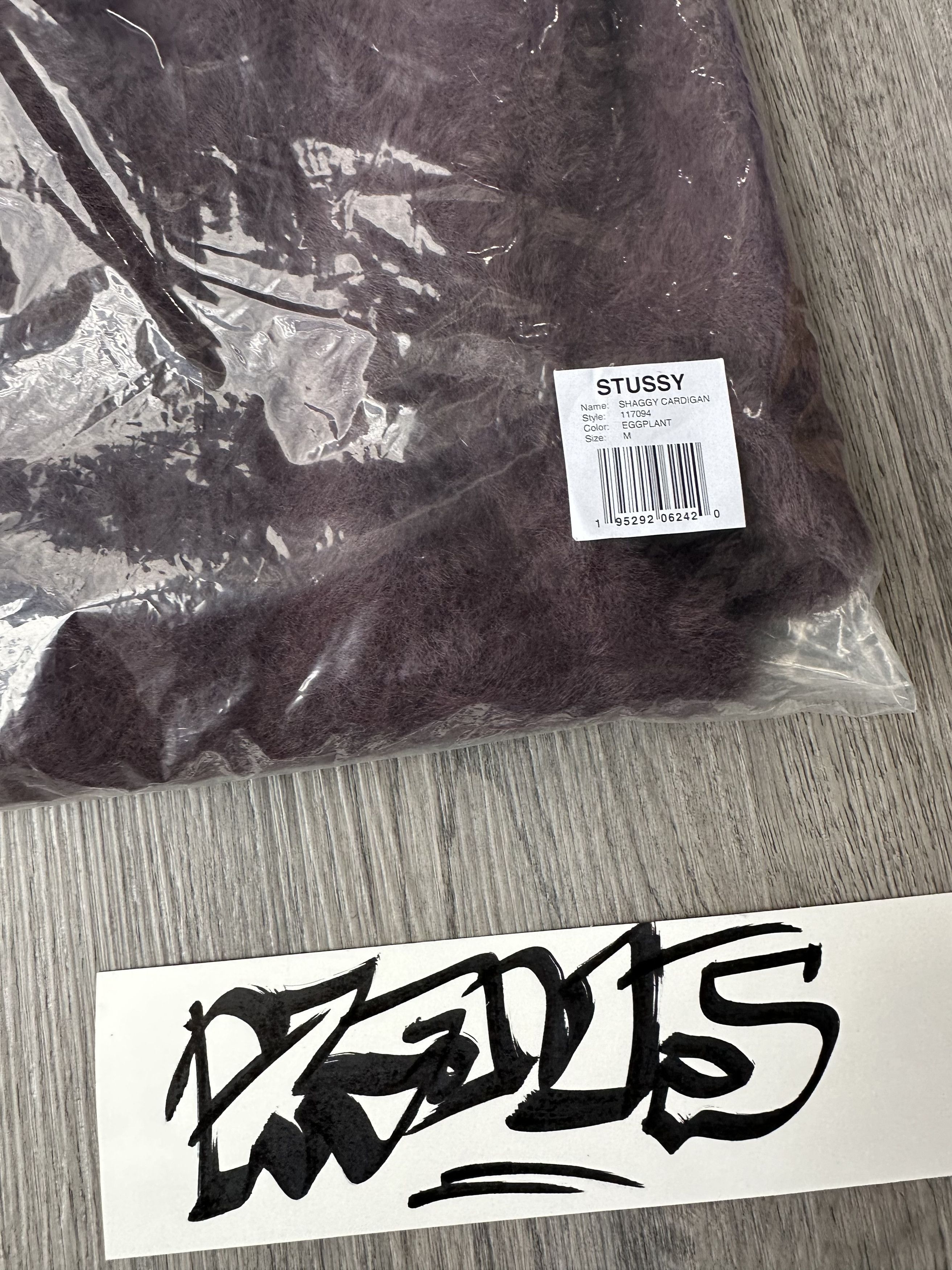 Stussy Stussy Eggplant Purple Shaggy Cardigan Medium Size US M / EU 48-50 / 2 - 3 Thumbnail