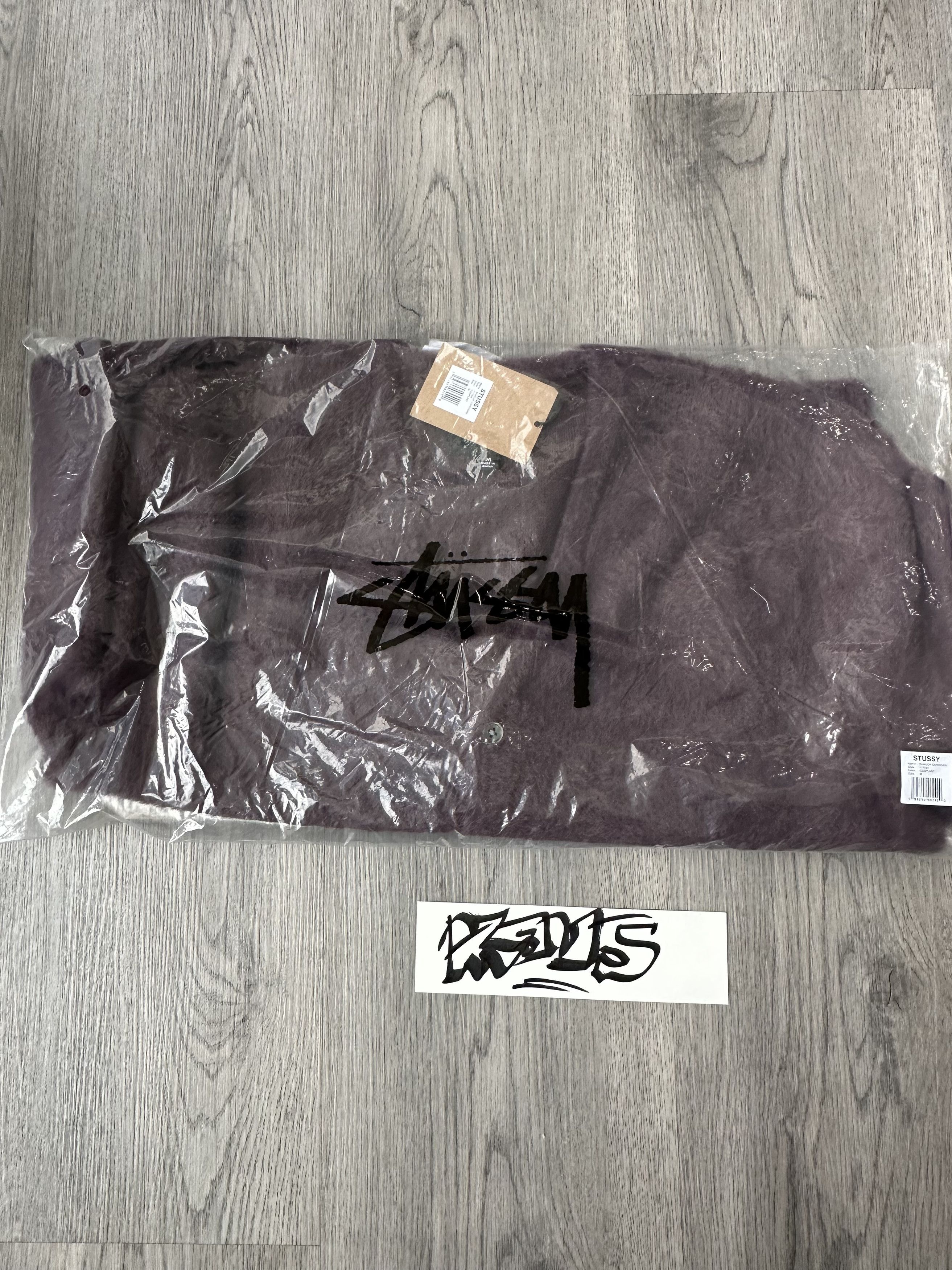 Stussy Stussy Eggplant Purple Shaggy Cardigan Medium Size US M / EU 48-50 / 2 - 2 Thumbnail