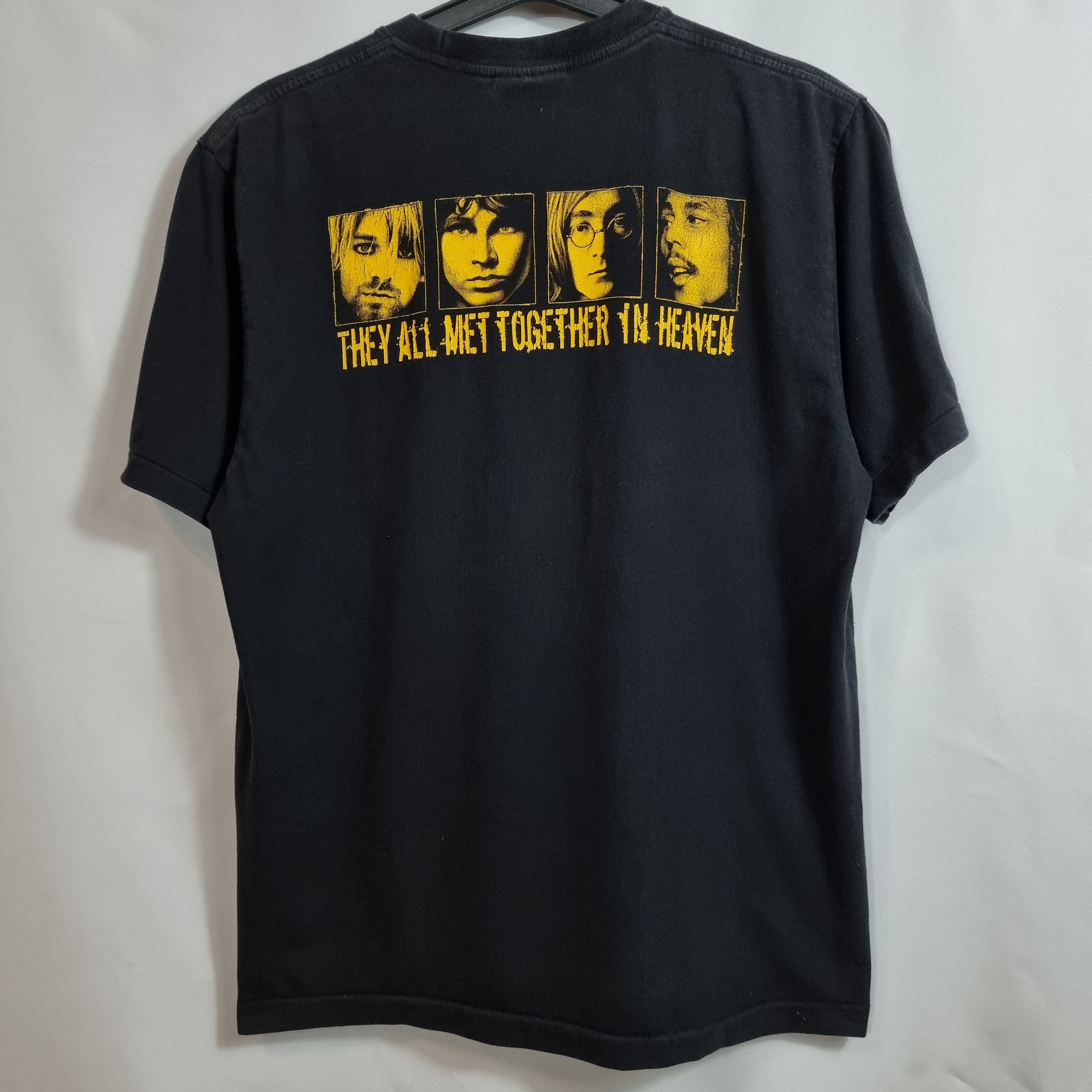 Vintage 1990s Kurt Jim Morrison Bob Marley John Lenon tee Size US M / EU 48-50 / 2 - 6 Thumbnail