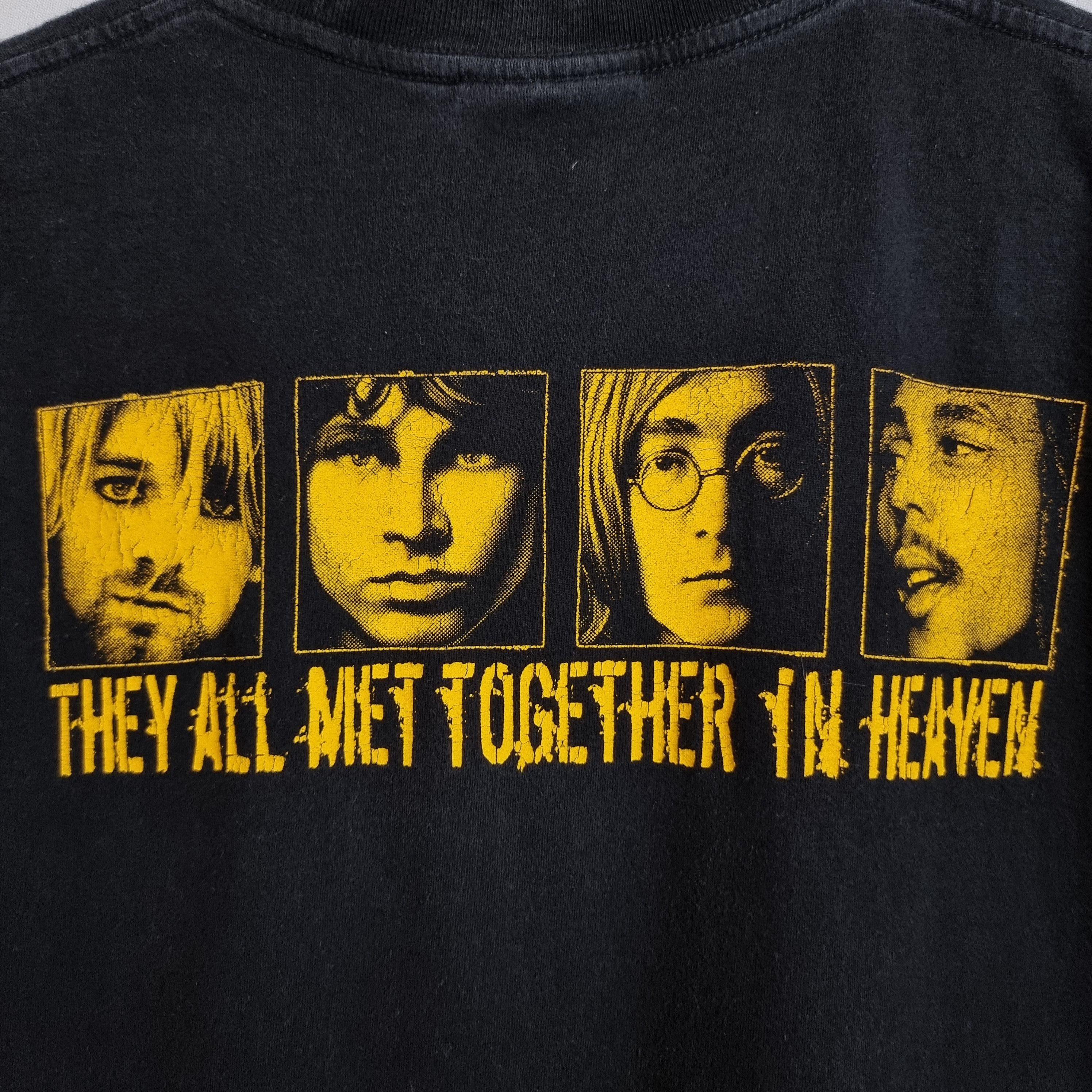 Vintage 1990s Kurt Jim Morrison Bob Marley John Lenon tee Size US M / EU 48-50 / 2 - 7 Thumbnail