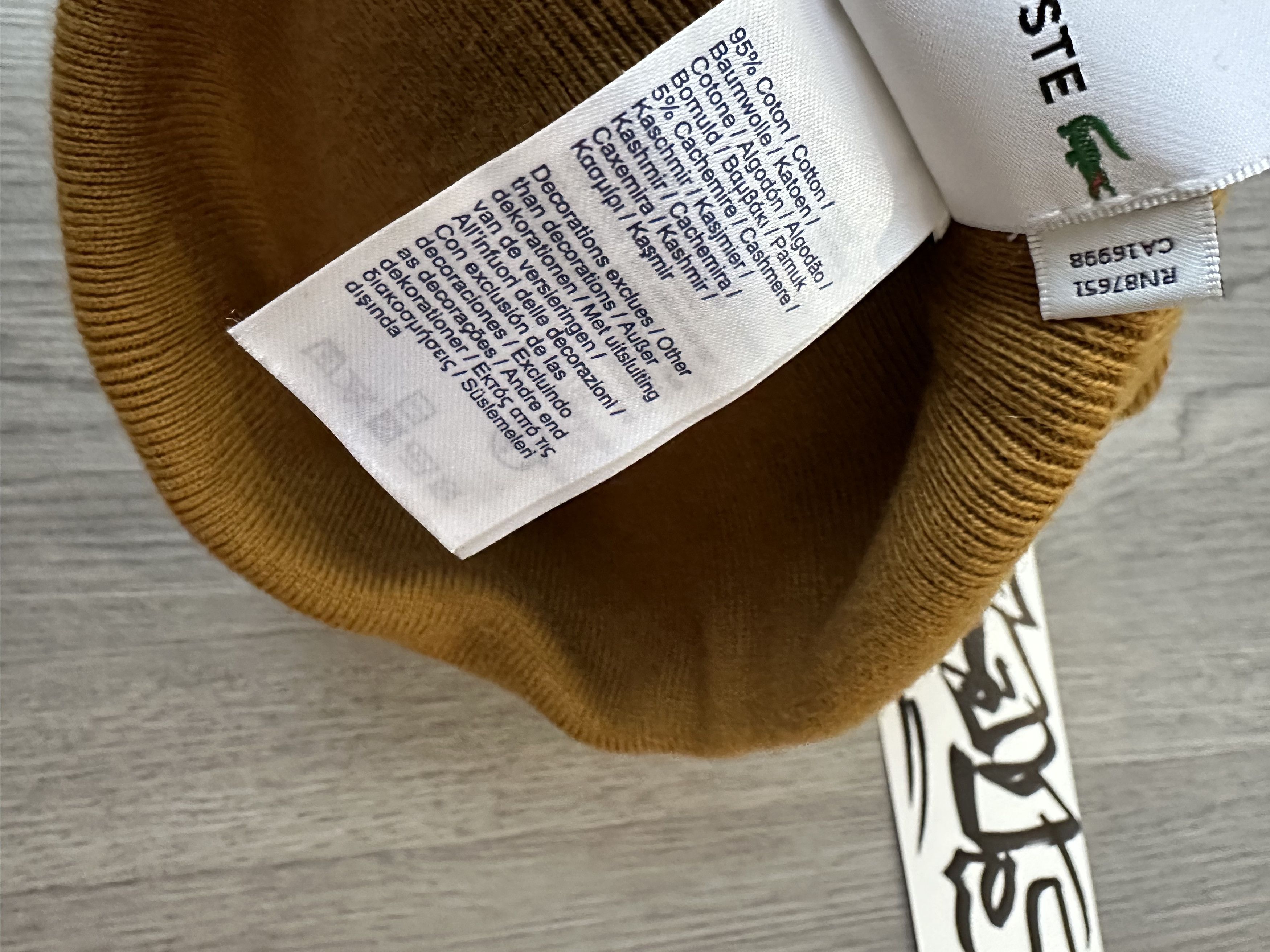 Lacoste × Supreme Supreme x Lacoste Beanie Gold Size ONE SIZE - 2 Thumbnail