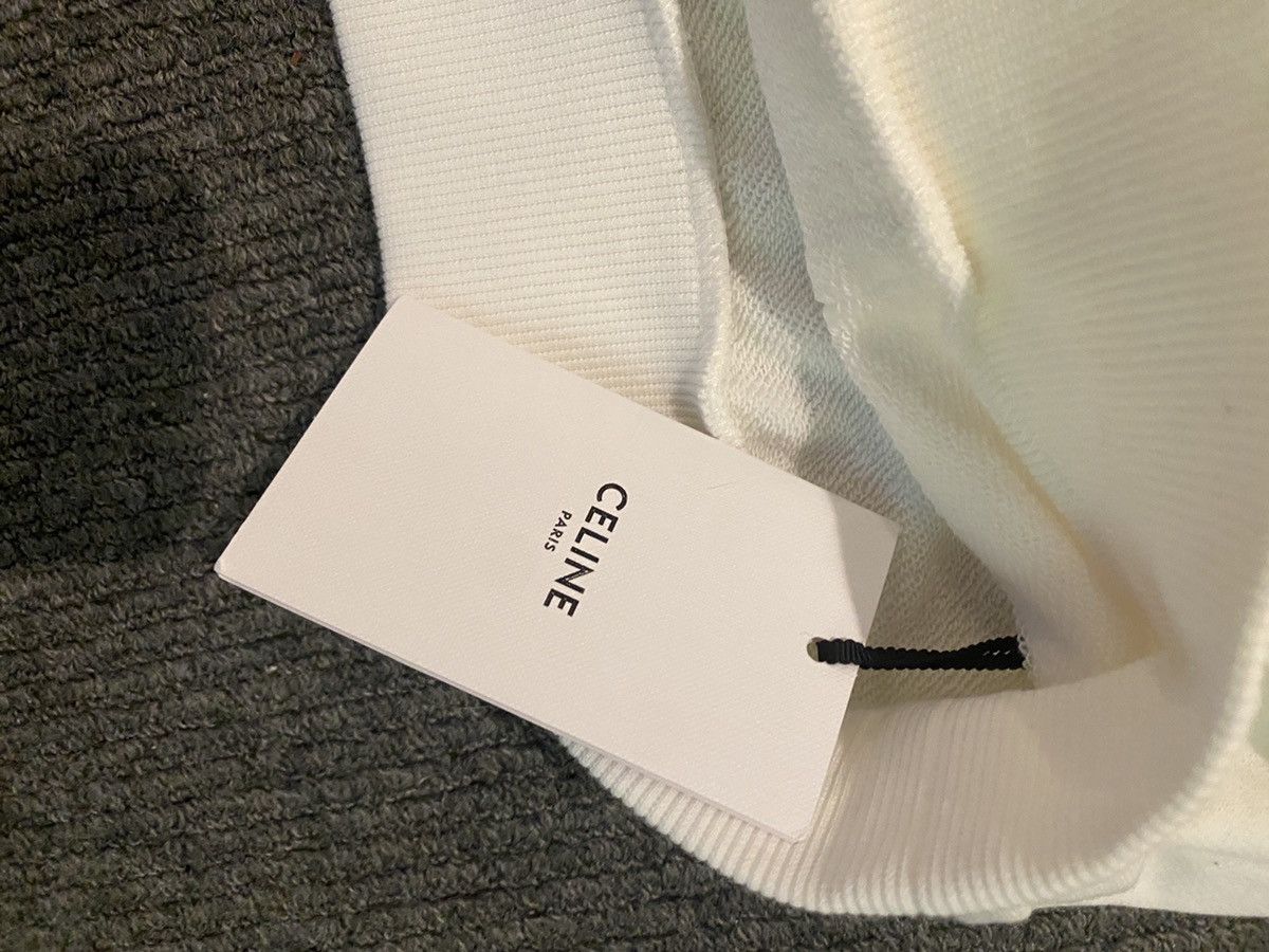 Celine Celine Oversized Logo-Print Cotton-Blend Jersey Hoodie Size US XL / EU 56 / 4 - 4 Thumbnail