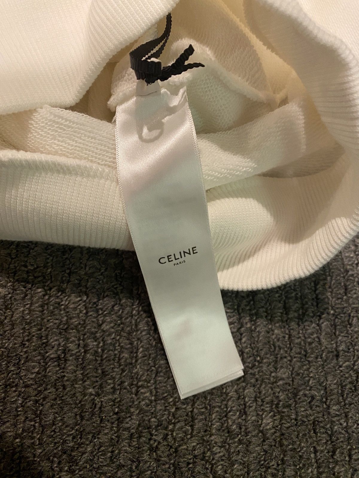 Celine Celine Oversized Logo-Print Cotton-Blend Jersey Hoodie Size US XL / EU 56 / 4 - 6 Thumbnail