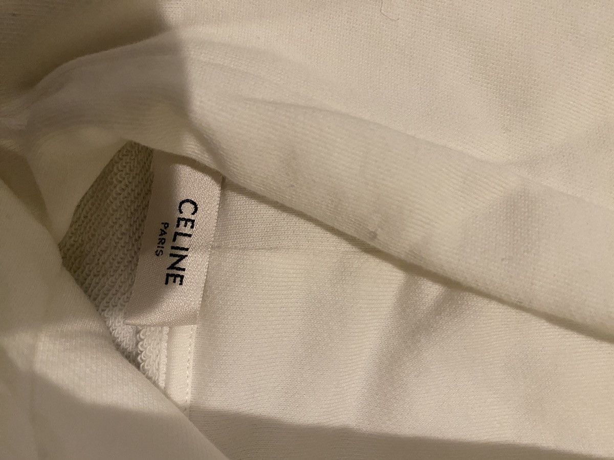 Celine Celine Oversized Logo-Print Cotton-Blend Jersey Hoodie Size US XL / EU 56 / 4 - 3 Thumbnail