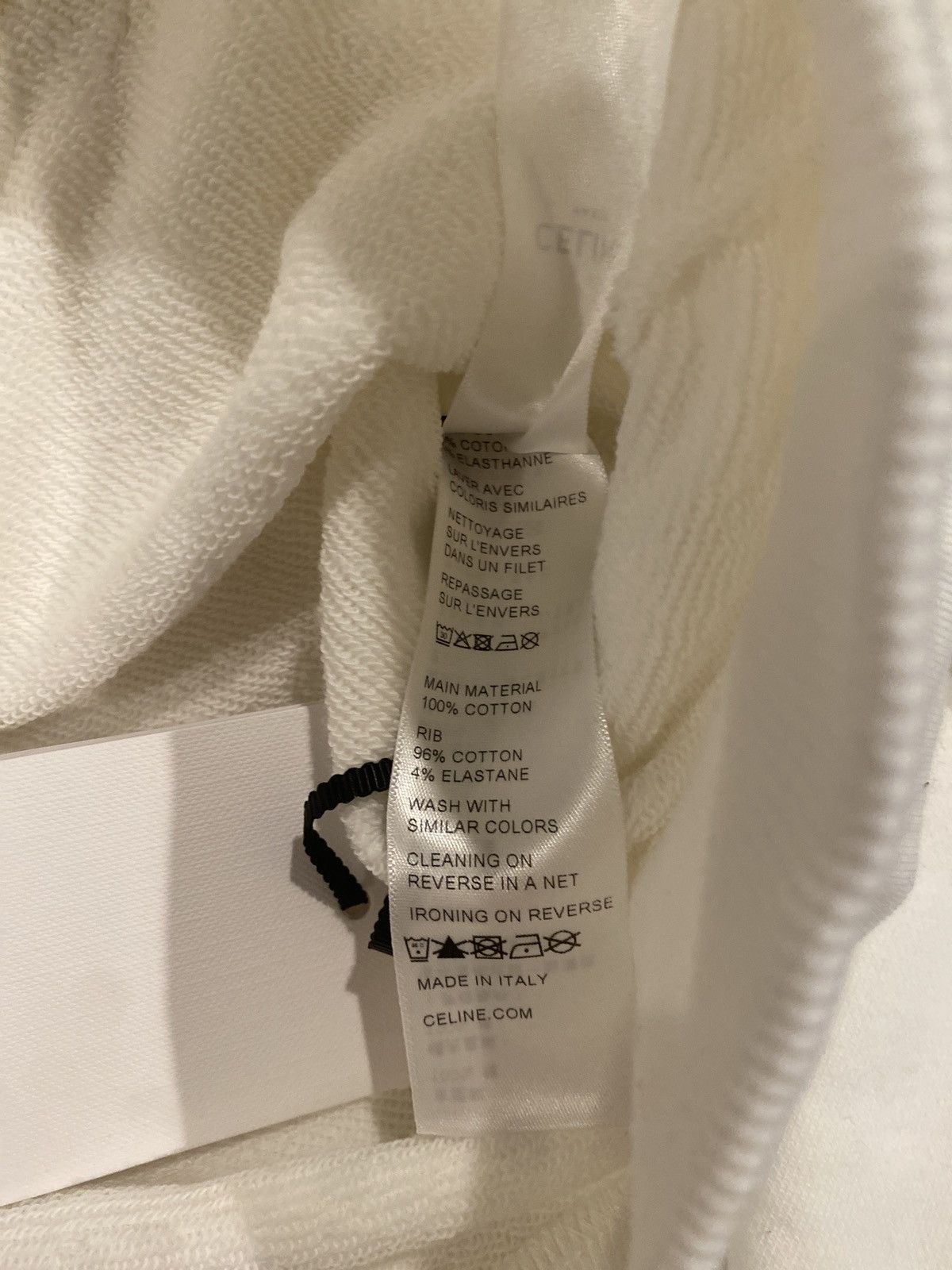 Celine Celine Oversized Logo-Print Cotton-Blend Jersey Hoodie Size US XL / EU 56 / 4 - 9 Thumbnail