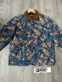 Quilted Paisley Jacket Navy | Grailed