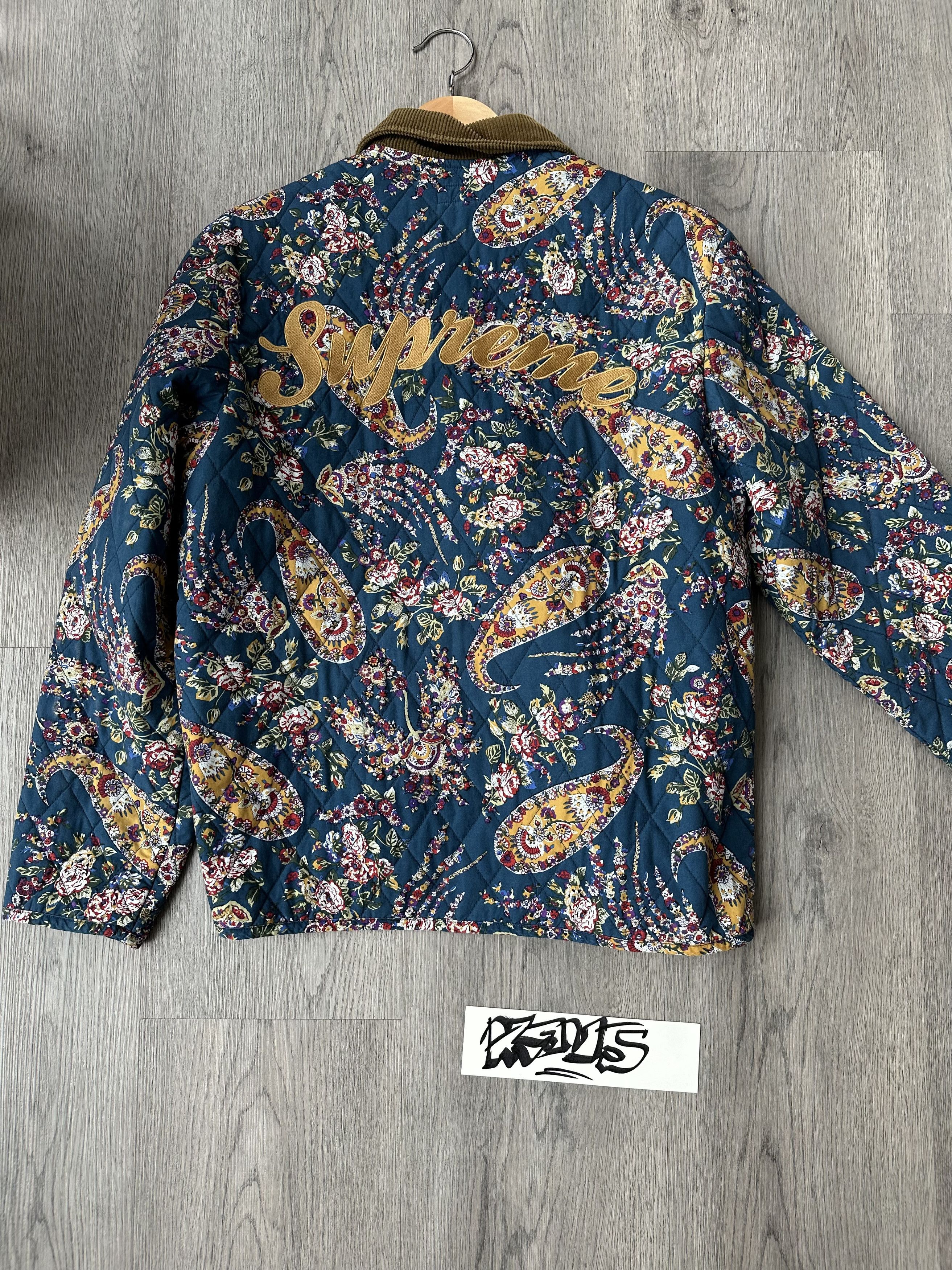Supreme Supreme Quilted Paisley Jacket Navy Medium Size US M / EU 48-50 / 2 - 3 Thumbnail