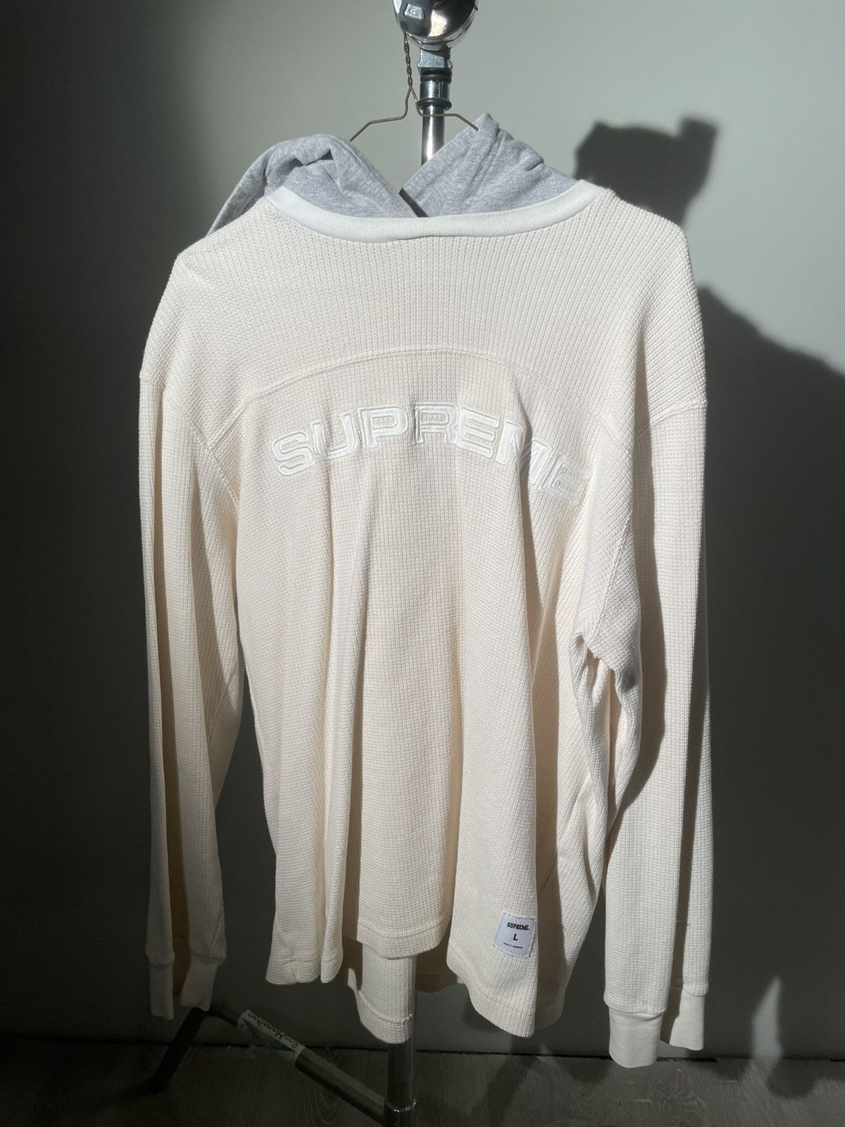 Supreme Supreme hooded waffle ringer Grailed