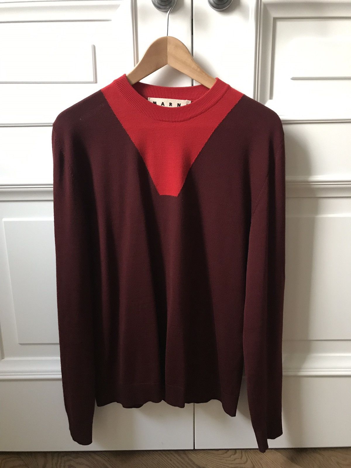 Marni Marni paneled sweater in red 48(M) Size US M / EU 48-50 / 2 - 2 Thumbnail
