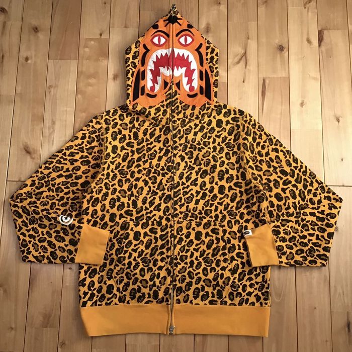 Bape BAPE Leopard tiger full zip hoodie a bathing ape | Grailed