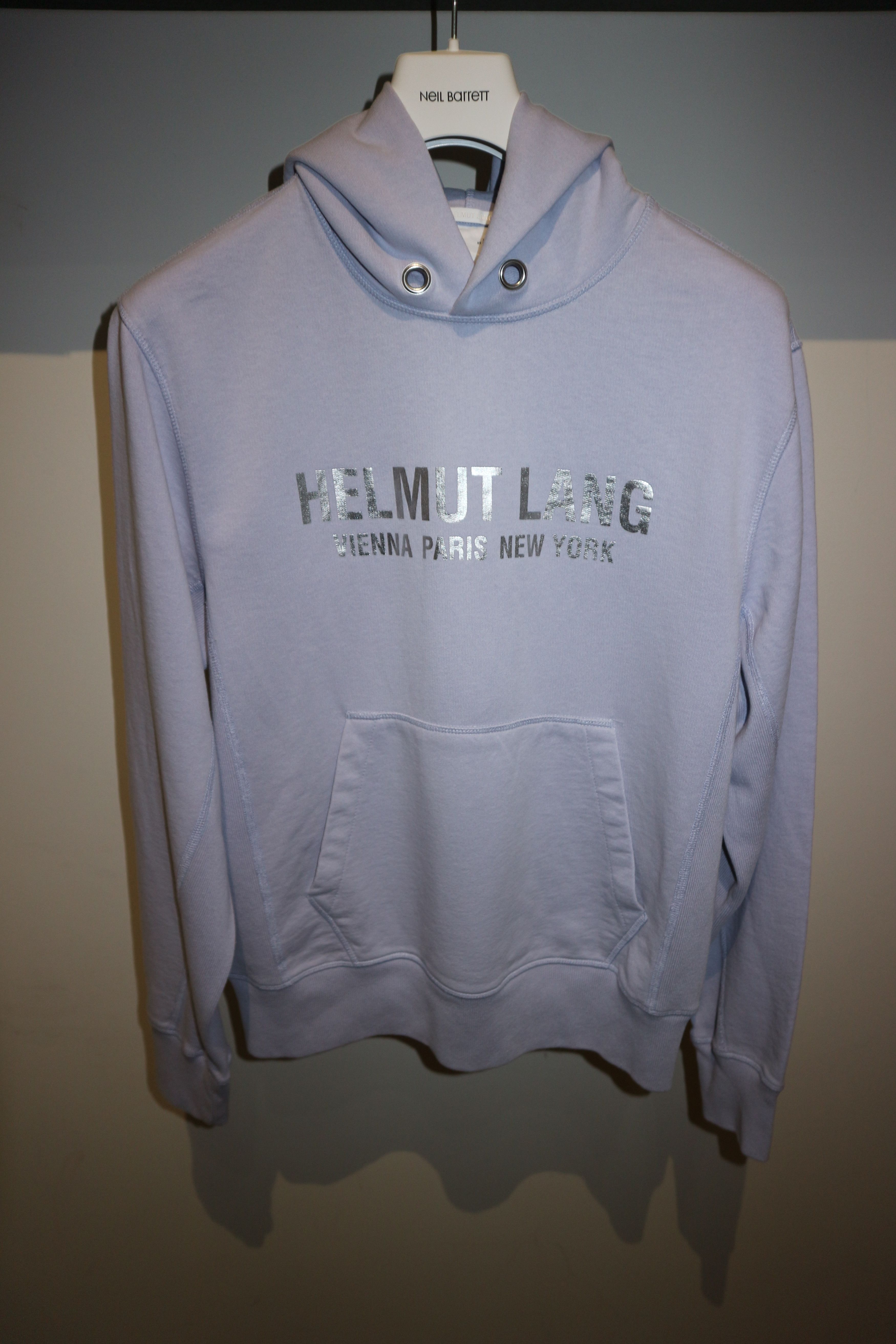 metallic logo print hoodie