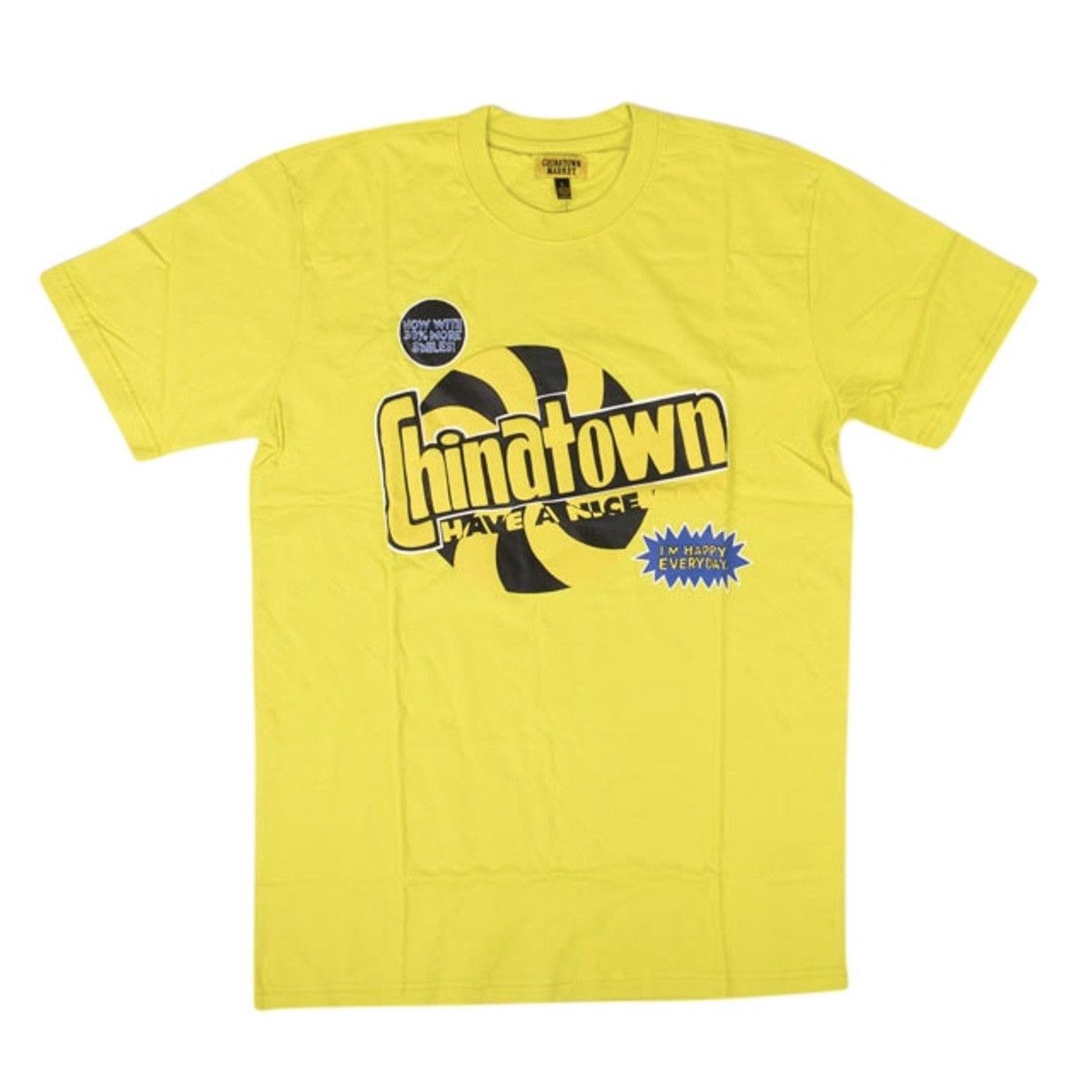 Market Chinatown Market Cotton Have A Nice Day T-Shirt - Yellow LG Size US L / EU 52-54 / 3 - 1 Thumbnail