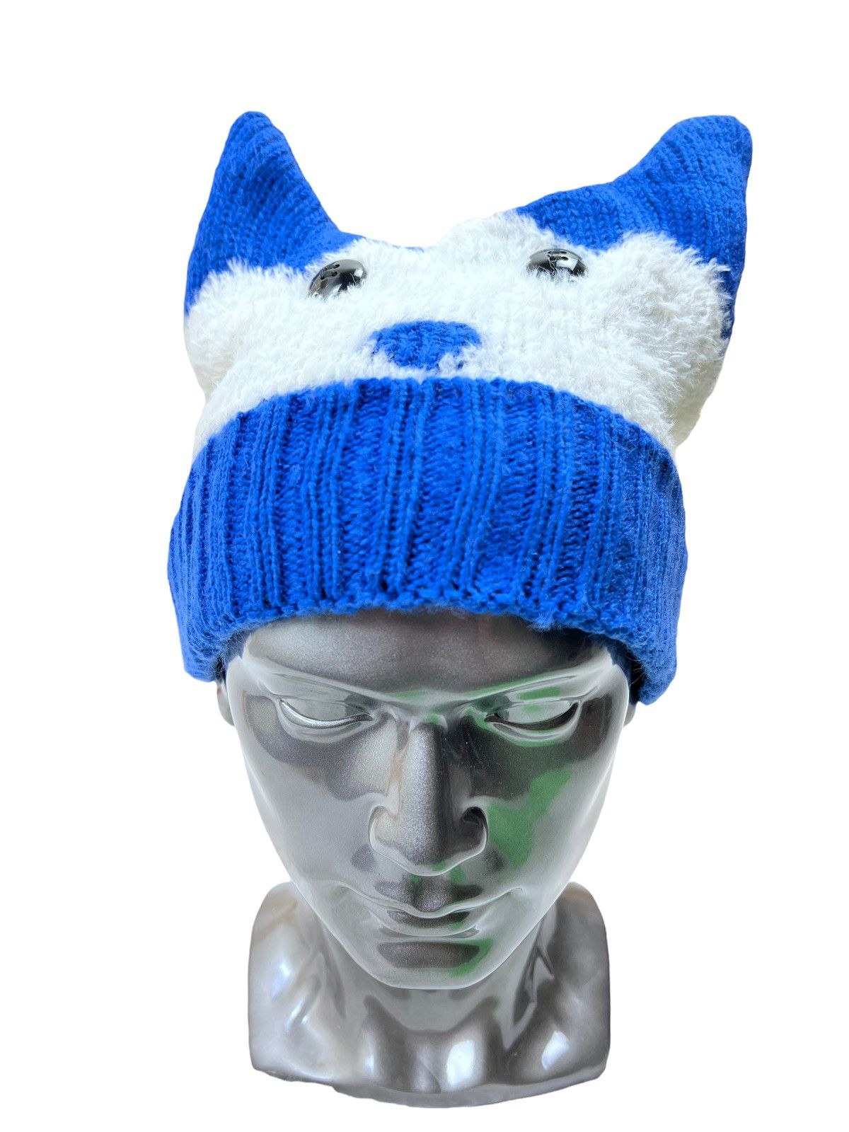 Japanese Brand Vintage Japanese Brand Devil Horn Knitted Beanie Hat Size ONE SIZE - 1 Thumbnail
