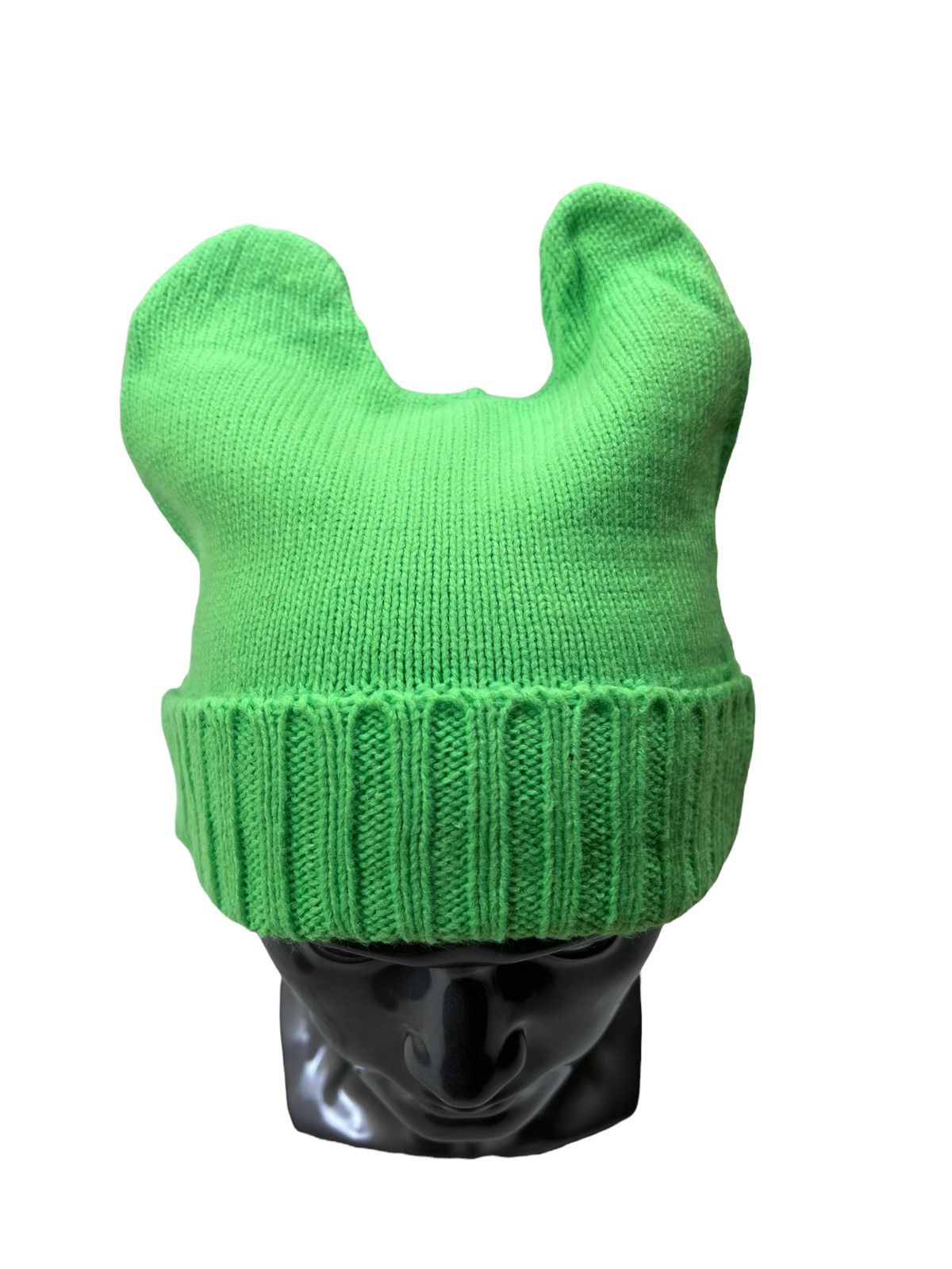 Japanese Brand Vintage Japanese Brand Devil Horn Knitted Beanie Hat Size ONE SIZE - 2 Thumbnail