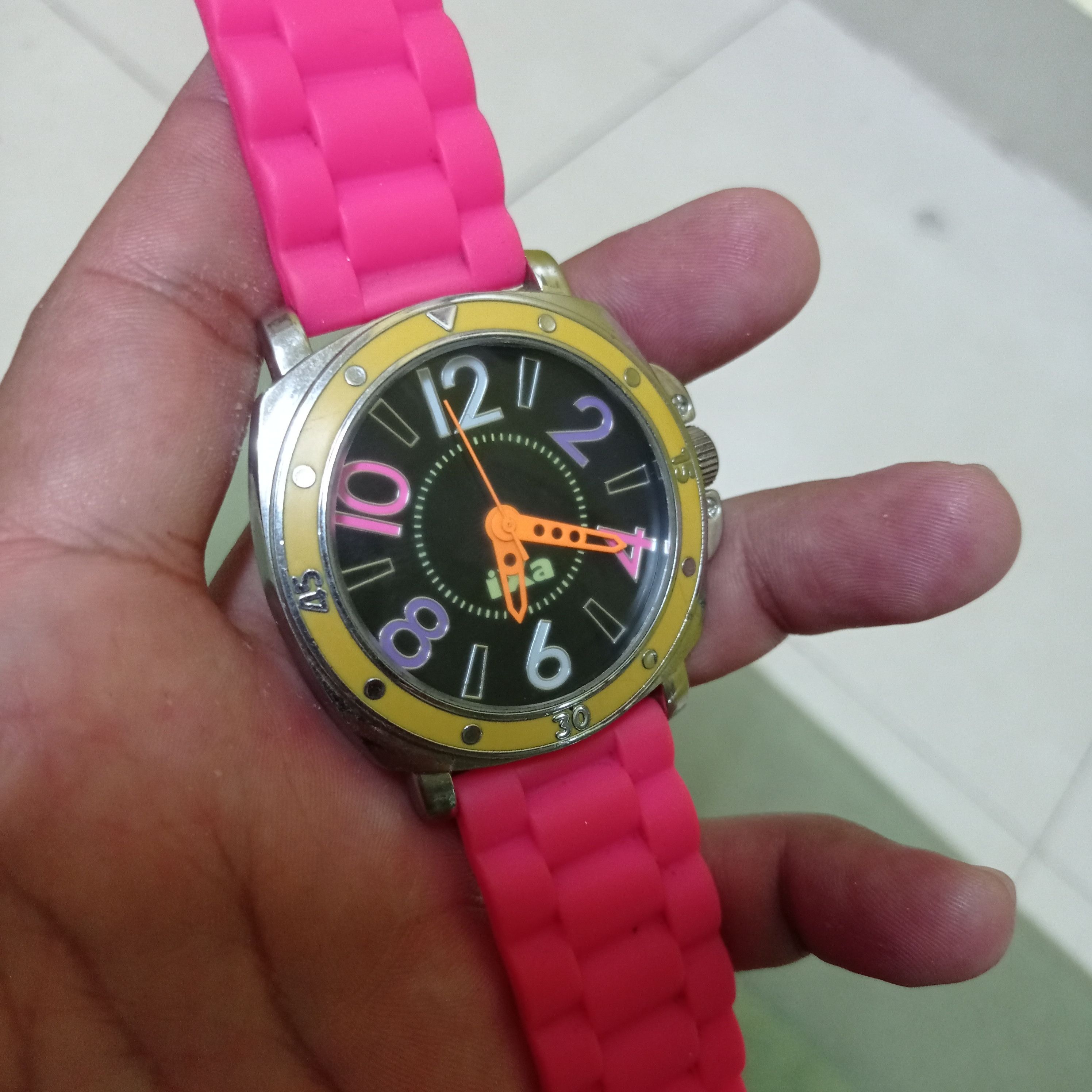 Vintage Retro CRAZY COLOUR "BIG MARK" WATCH BY IXA JAPANESE WATCH Size ONE SIZE - 1 Thumbnail