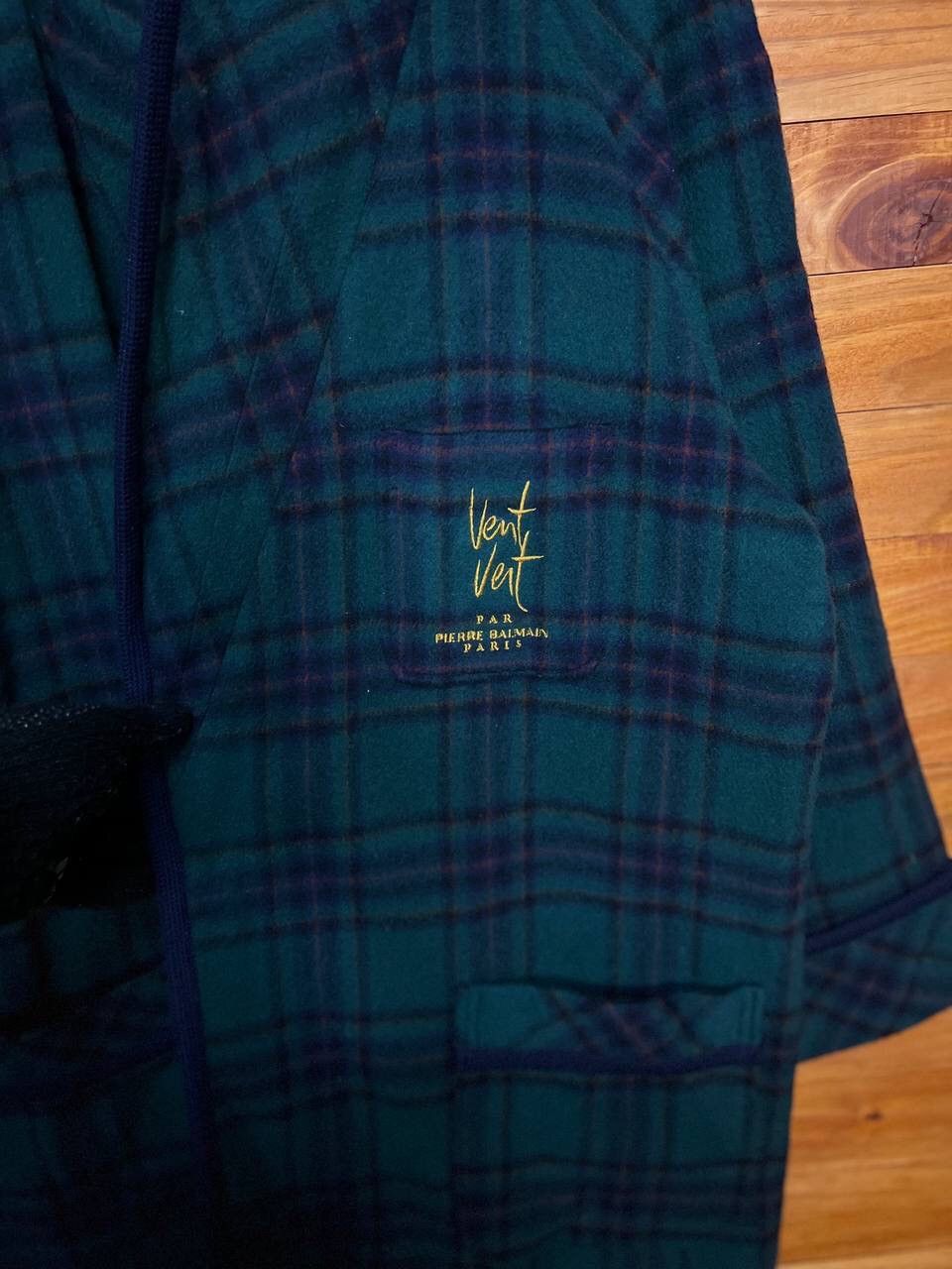 Pierre Balmain PIERRE BALMAIN VENT VERT WOOL PLAID GROOM ROBE Size US M / EU 48-50 / 2 - 4 Thumbnail