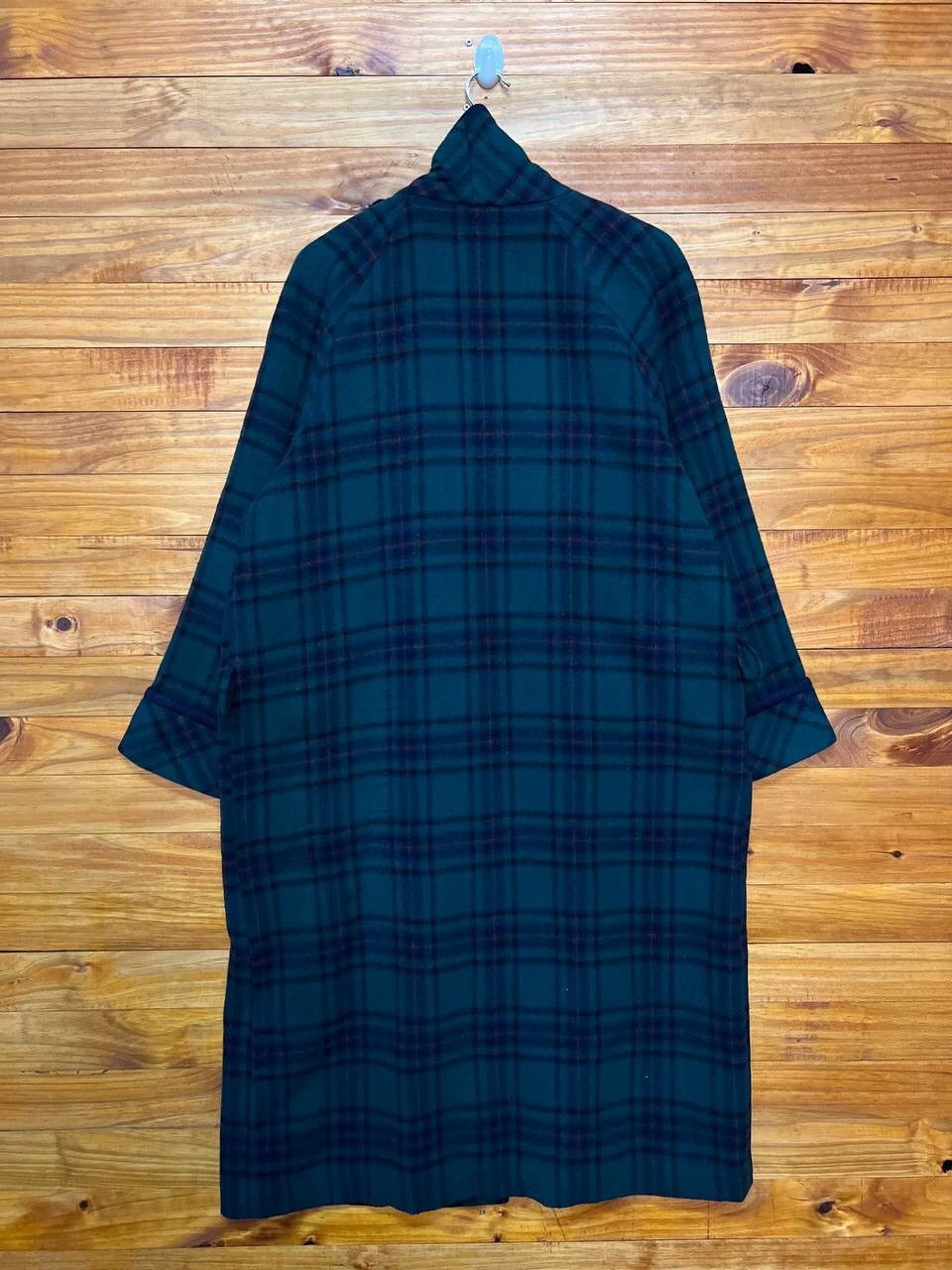 Pierre Balmain PIERRE BALMAIN VENT VERT WOOL PLAID GROOM ROBE Size US M / EU 48-50 / 2 - 11 Thumbnail