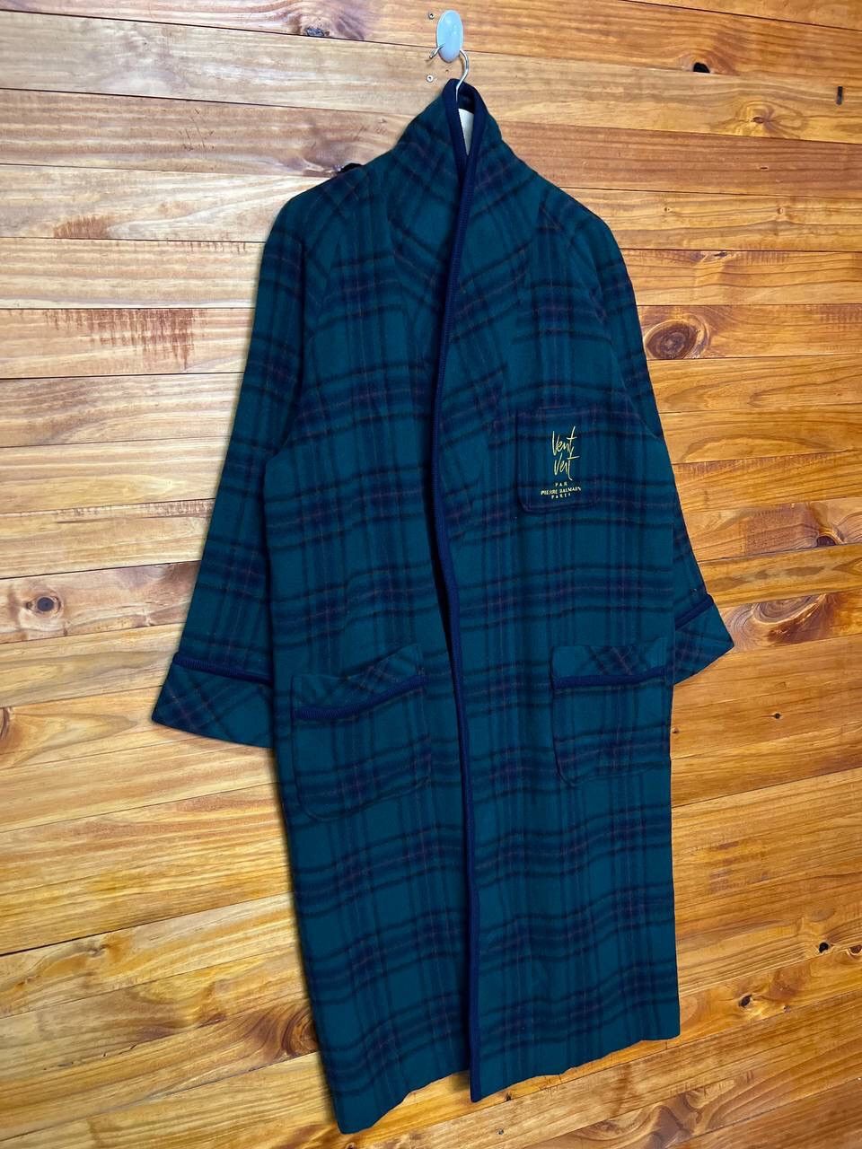 Pierre Balmain PIERRE BALMAIN VENT VERT WOOL PLAID GROOM ROBE Size US M / EU 48-50 / 2 - 2 Thumbnail
