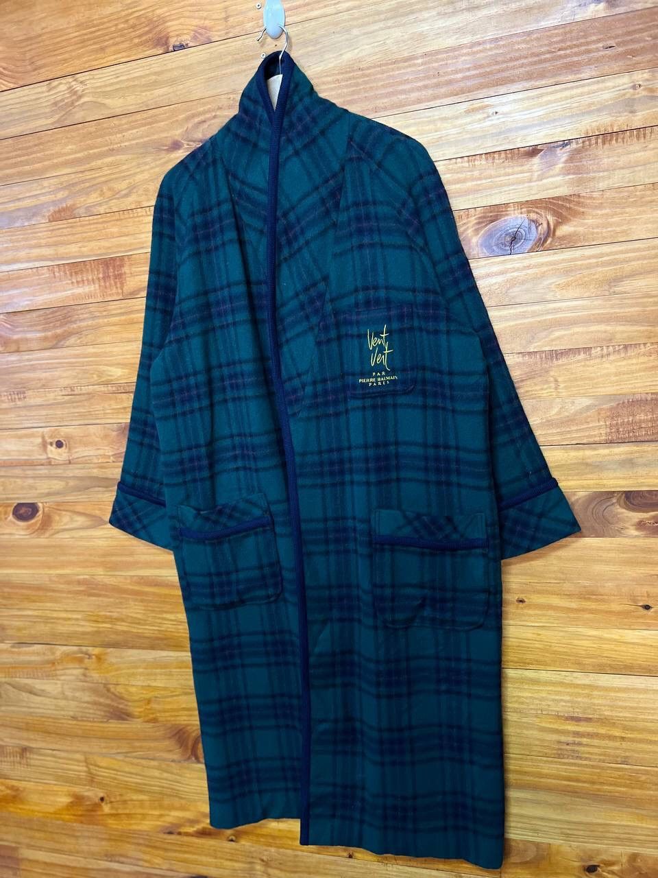 Pierre Balmain PIERRE BALMAIN VENT VERT WOOL PLAID GROOM ROBE Size US M / EU 48-50 / 2 - 3 Thumbnail