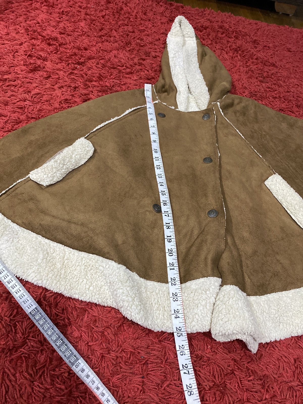 Other B-3 Cutie Blonde suede Poncho Double Breasted design batwing Size US M / EU 48-50 / 2 - 15 Thumbnail