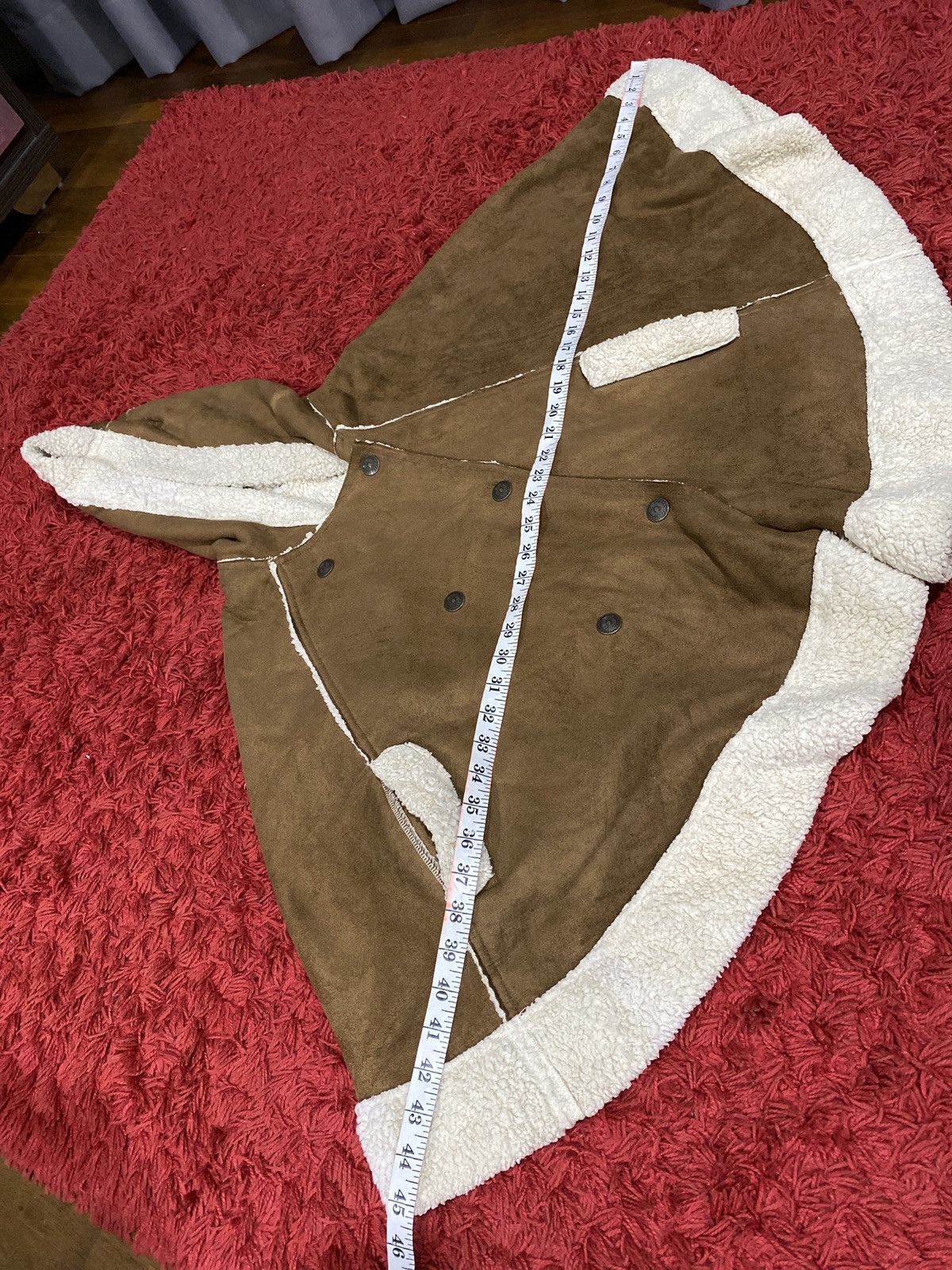 Other B-3 Cutie Blonde suede Poncho Double Breasted design batwing Size US M / EU 48-50 / 2 - 14 Thumbnail