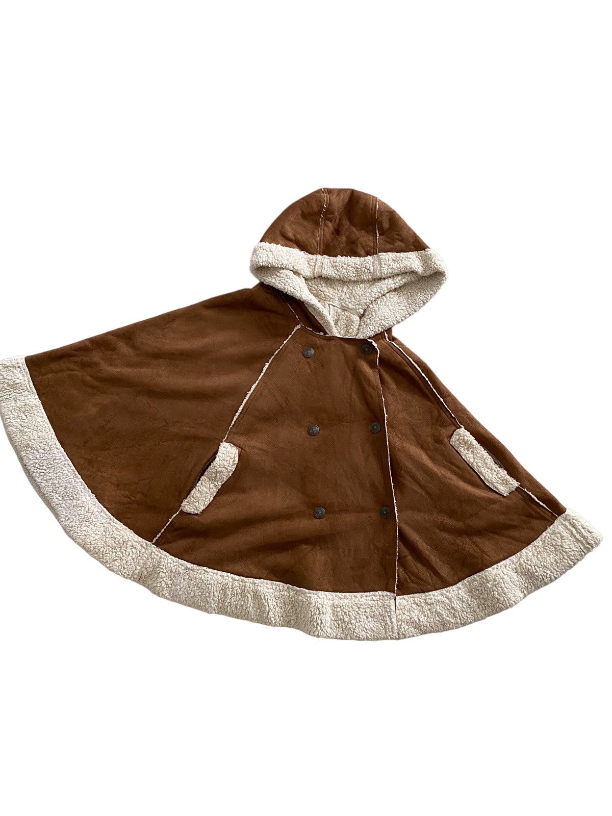 Other B-3 Cutie Blonde suede Poncho Double Breasted design batwing Size US M / EU 48-50 / 2 - 11 Thumbnail