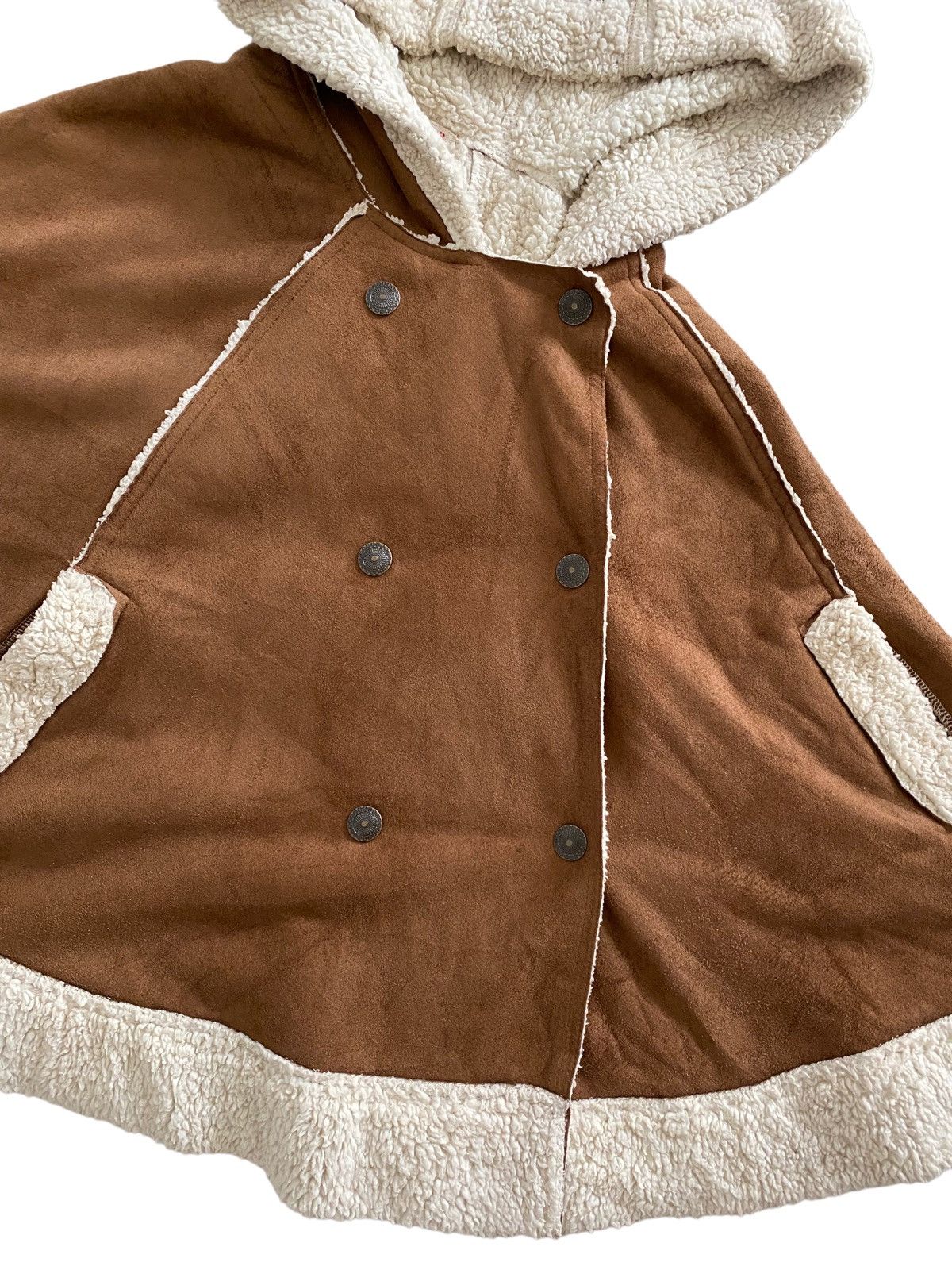 Other B-3 Cutie Blonde suede Poncho Double Breasted design batwing Size US M / EU 48-50 / 2 - 8 Thumbnail