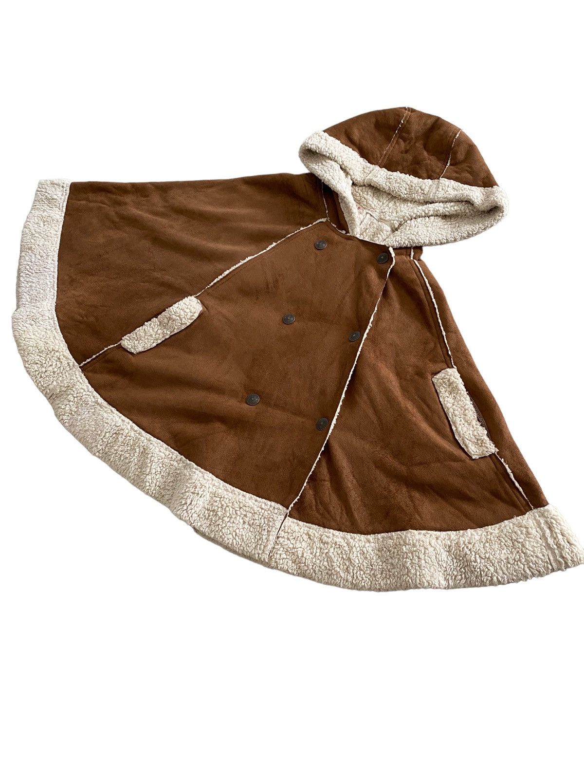 Other B-3 Cutie Blonde suede Poncho Double Breasted design batwing Size US M / EU 48-50 / 2 - 9 Thumbnail