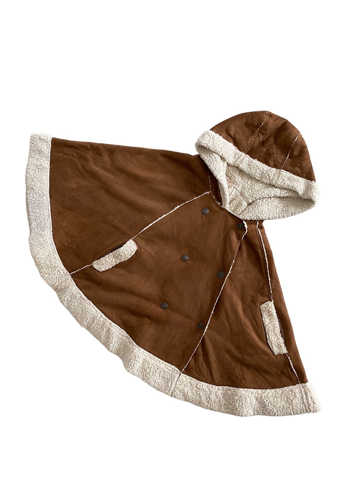 Other B-3 Cutie Blonde suede Poncho Double Breasted design batwing Size US M / EU 48-50 / 2 - 10 Thumbnail