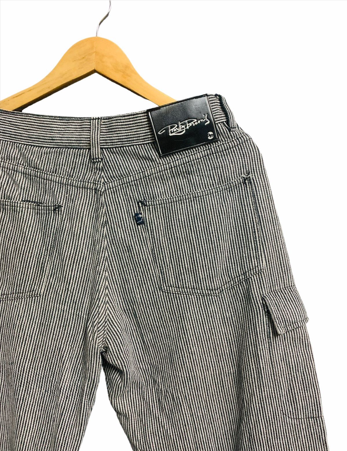 Issey Miyake × Japanese Brand × PERSON'S VINTAGE JAPAN PM BY PERSON’S HICKORY CARGO PANTS Size US 31 - 3 Thumbnail